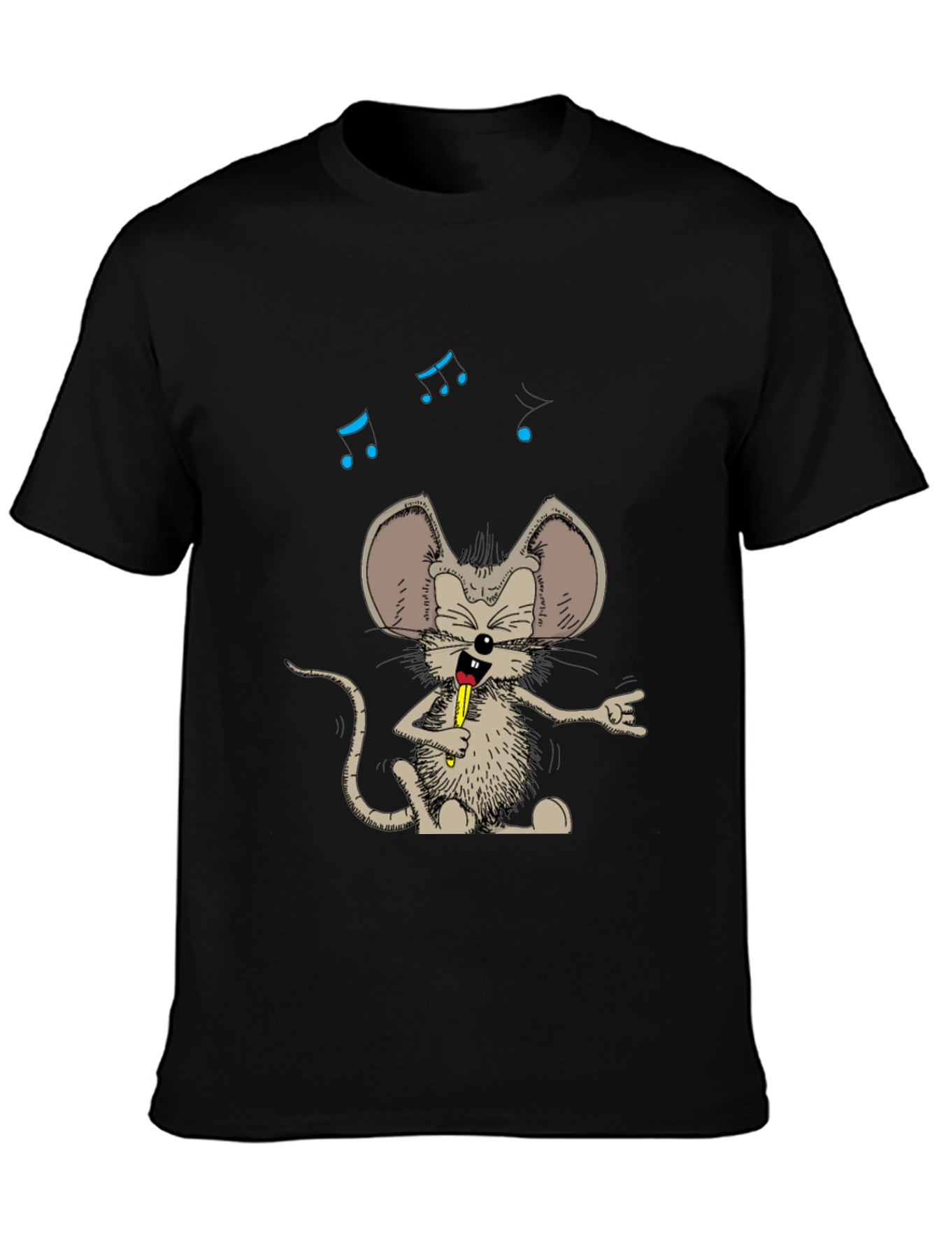 Rock On Rat Graphic Tee - Cool Cartoon Style
