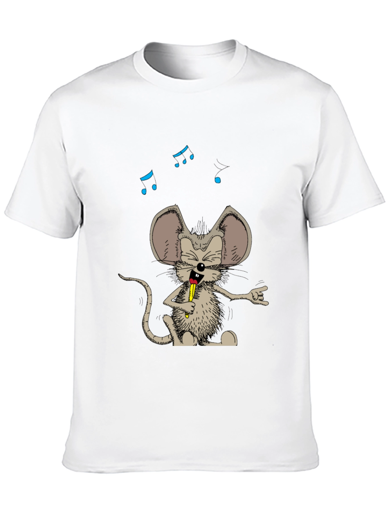 Rock On Rat Graphic Tee - Cool Cartoon Style