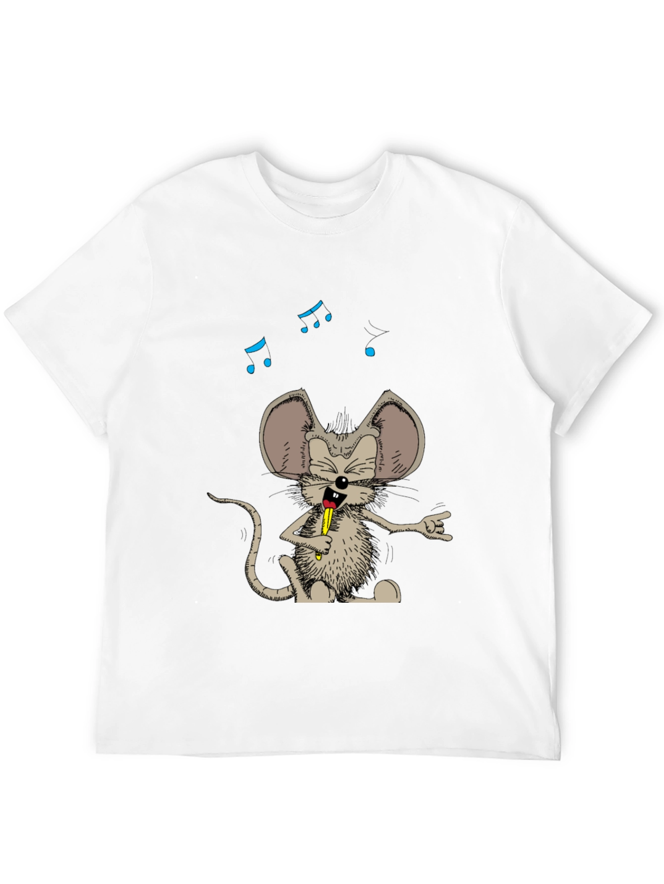Rock On Rat Graphic Tee - Cool Cartoon Style