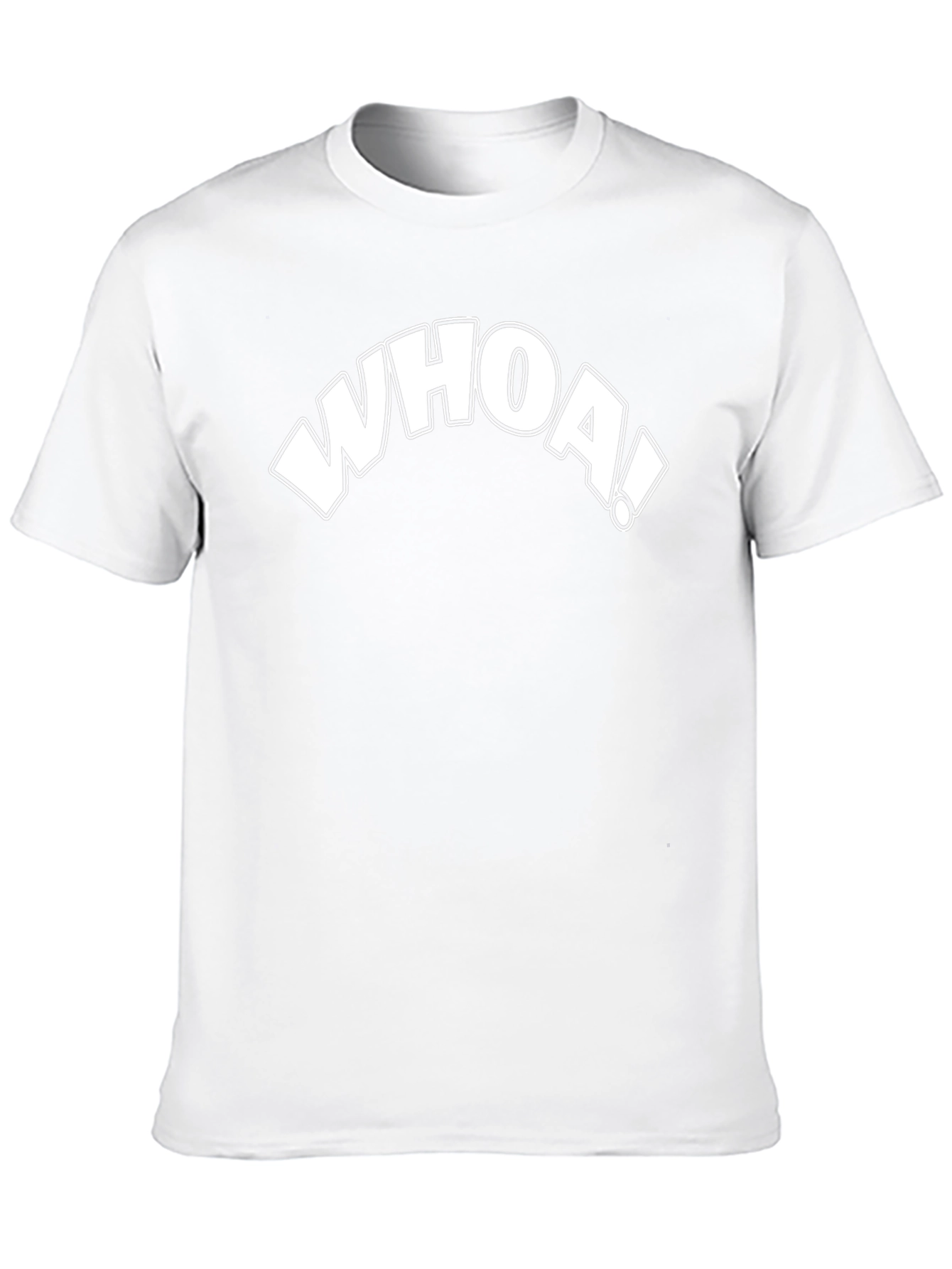 Whoa! Graphic Print Black T-Shirt - Cool Casual Tee