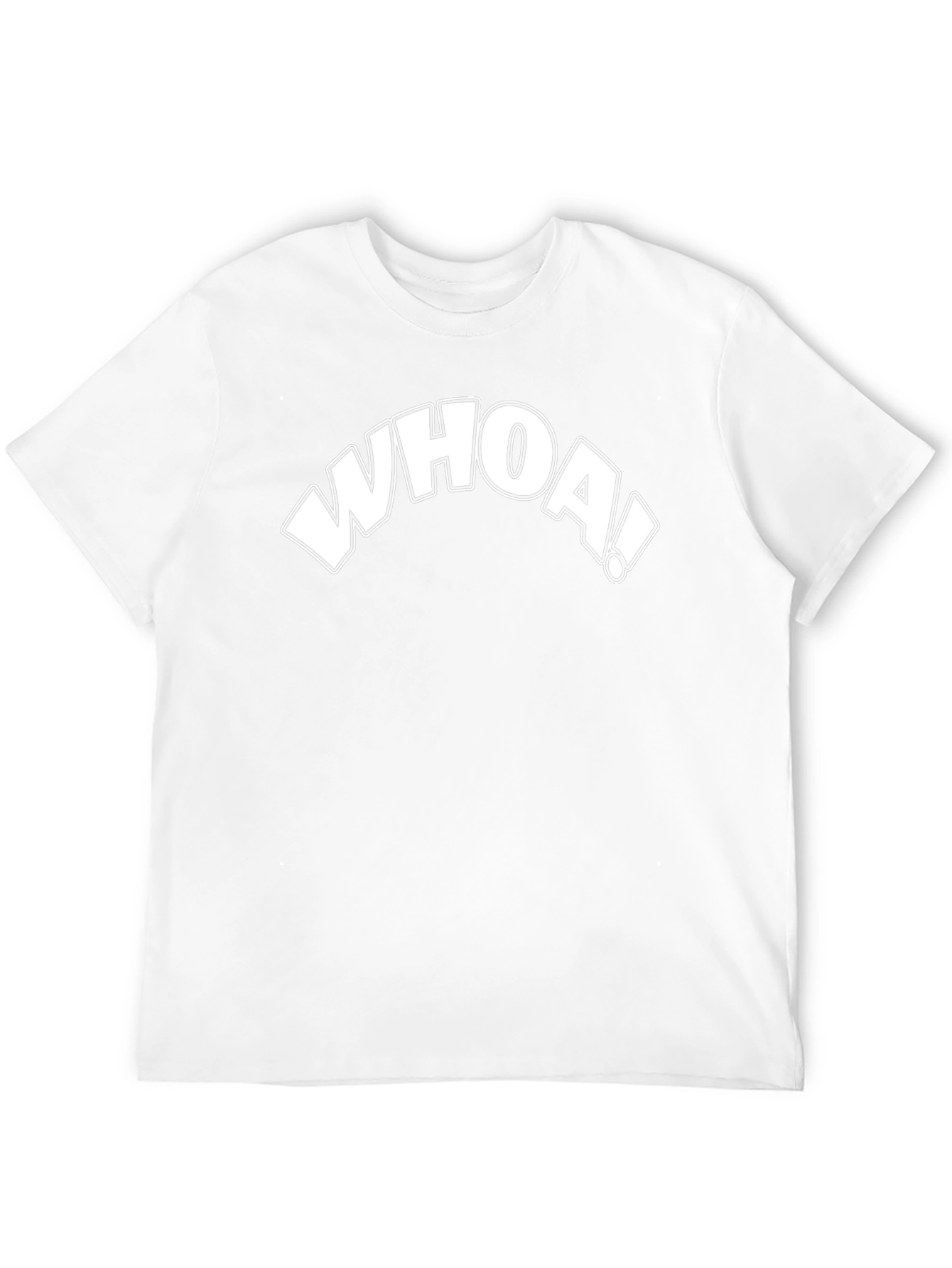 Whoa! Graphic Print Black T-Shirt - Cool Casual Tee