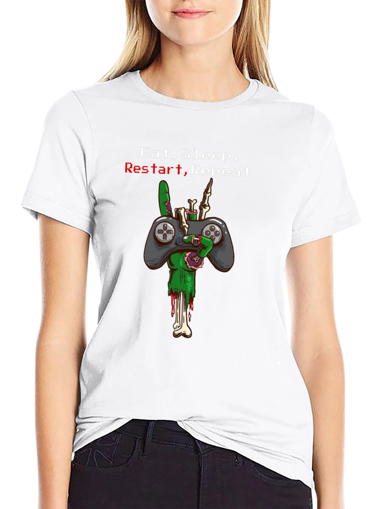 Eat Sleep Restart Repeat Gaming T-Shirt