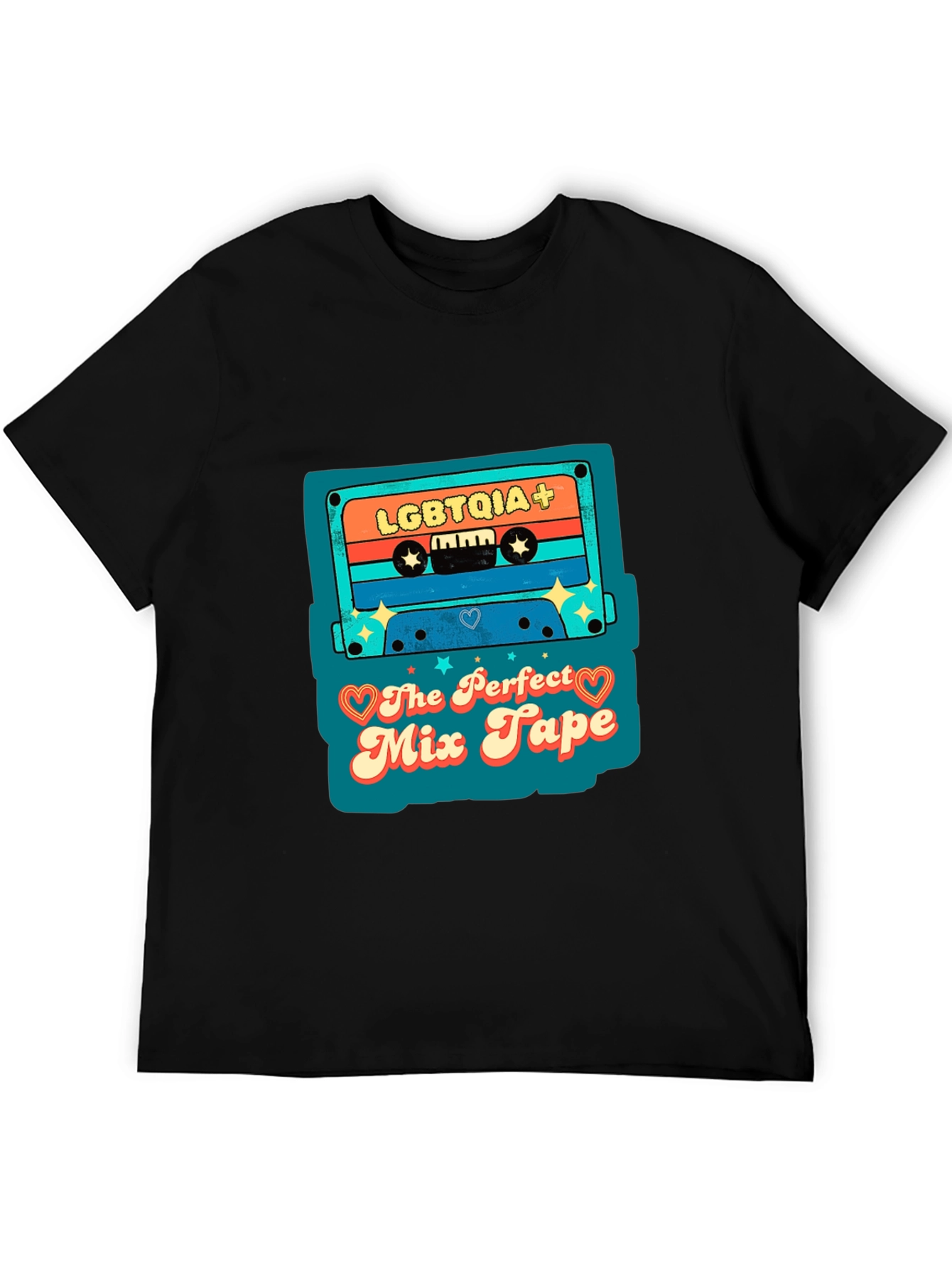 LGBTQIA+ Mix Tape Black T-Shirt