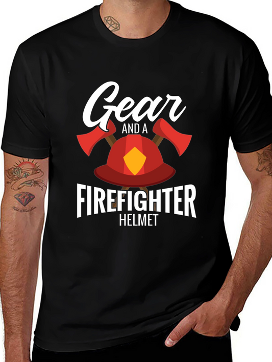 Firefighter Gear Helmet T-Shirt