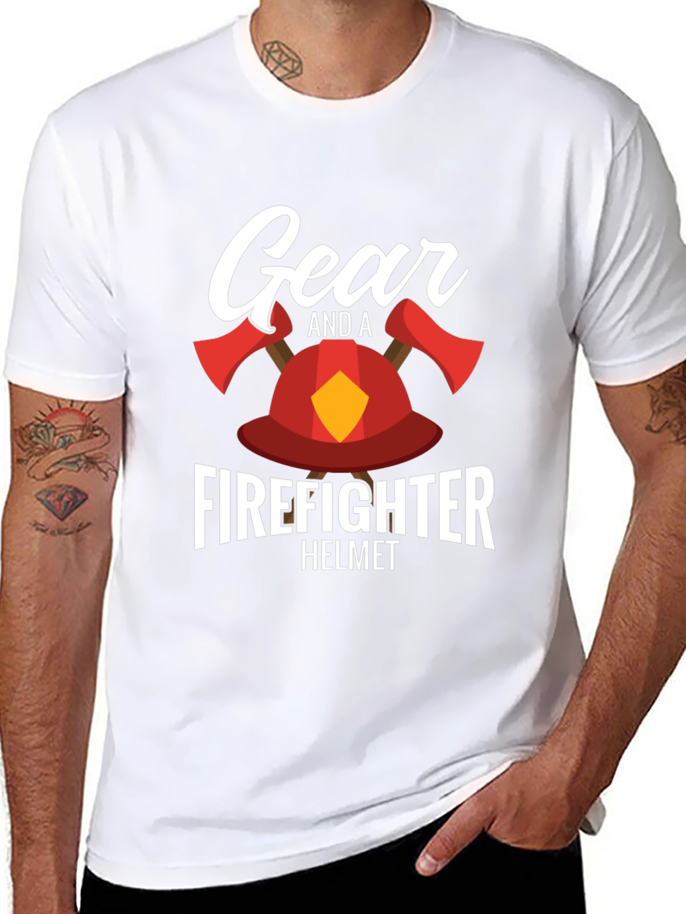 Firefighter Gear Helmet T-Shirt