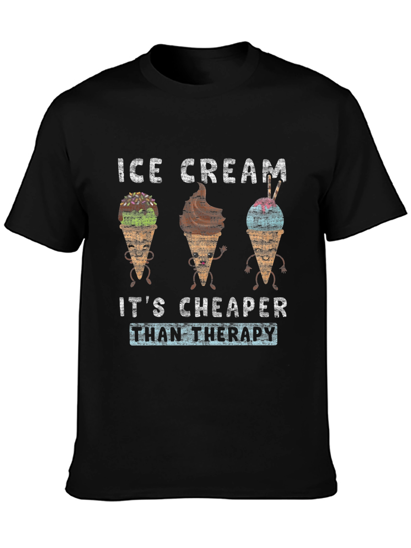 Ice Cream Cheaper Than Therapy Graphic Tee