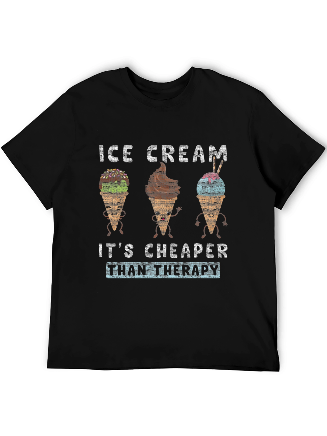 Ice Cream Cheaper Than Therapy Graphic Tee