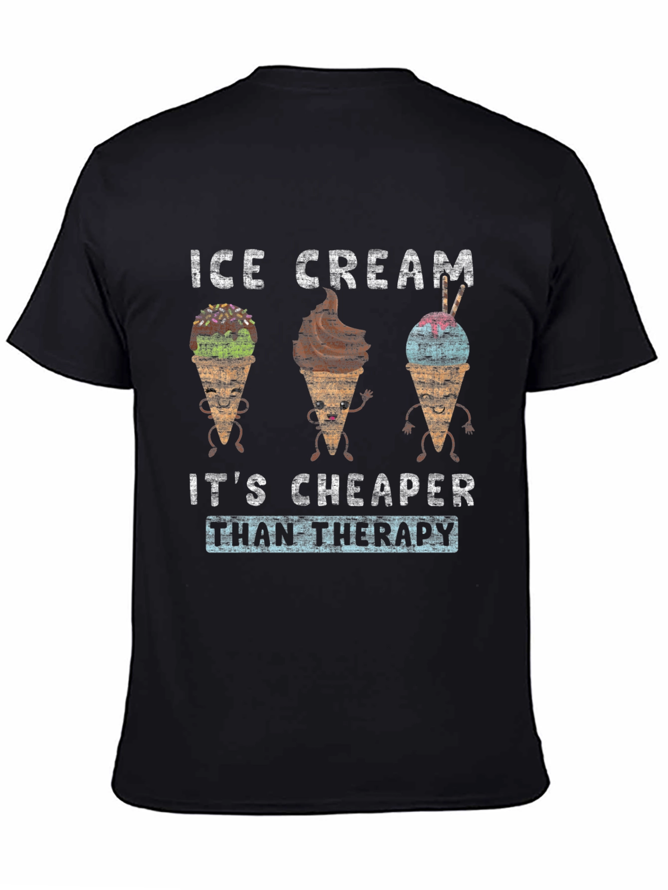 Ice Cream Cheaper Than Therapy Graphic Tee