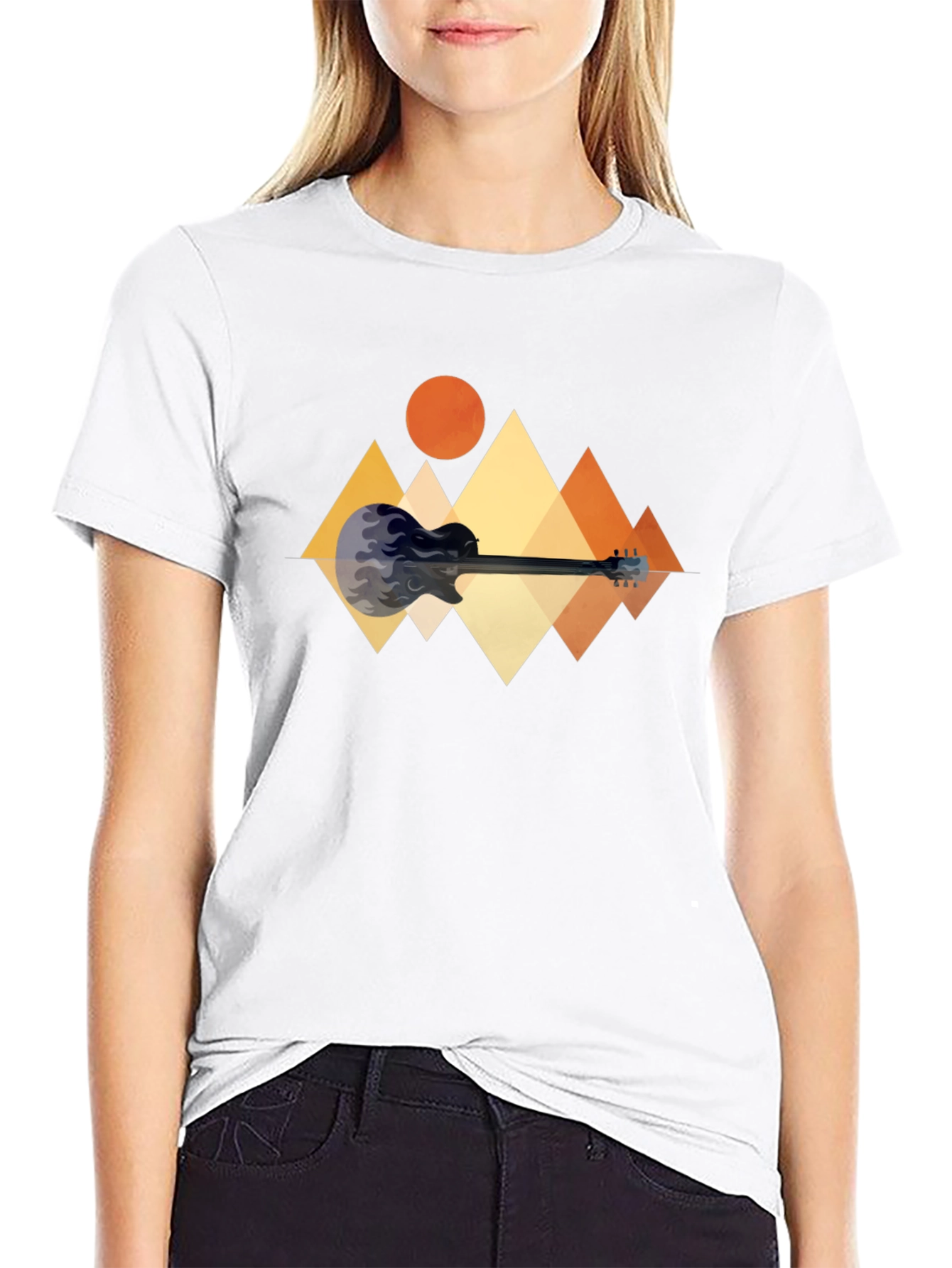 Guitar Mountain Graphic T-Shirt