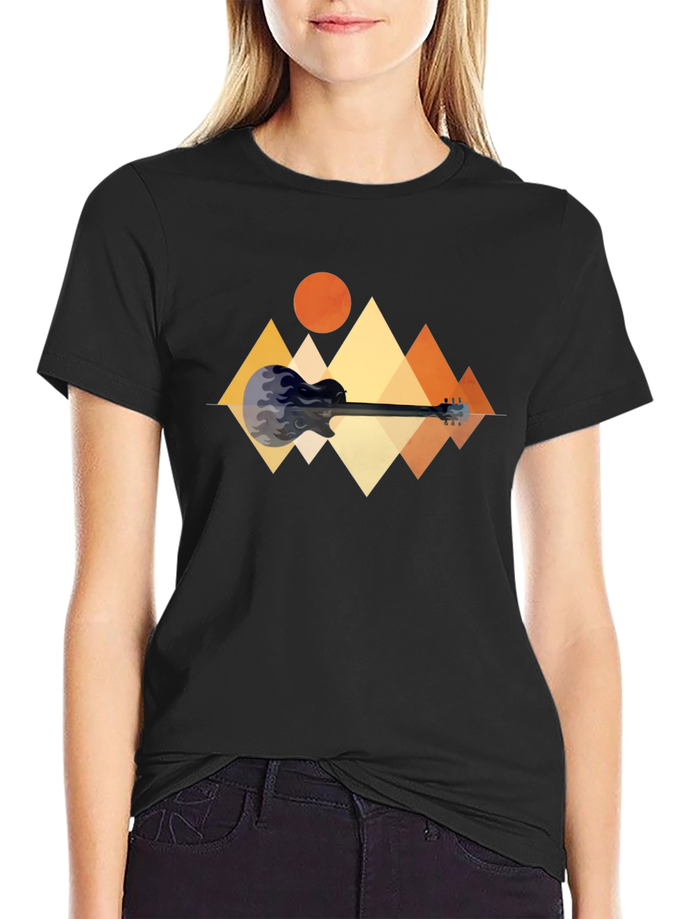 Guitar Mountain Graphic T-Shirt