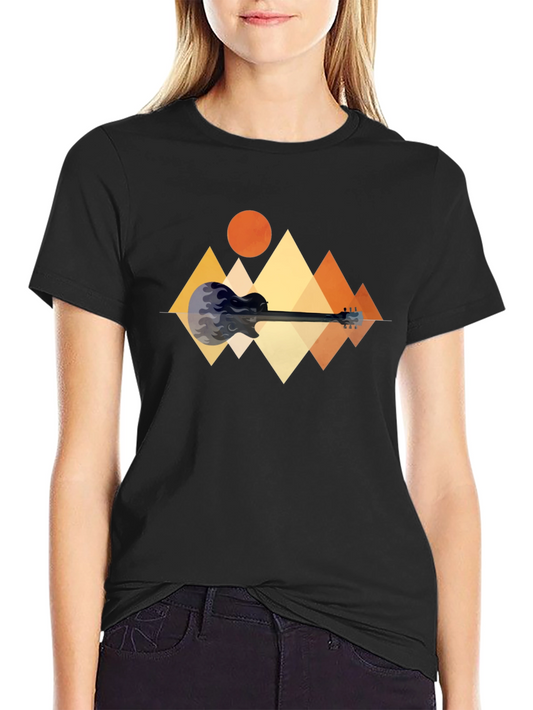 Guitar Mountain Graphic T-Shirt