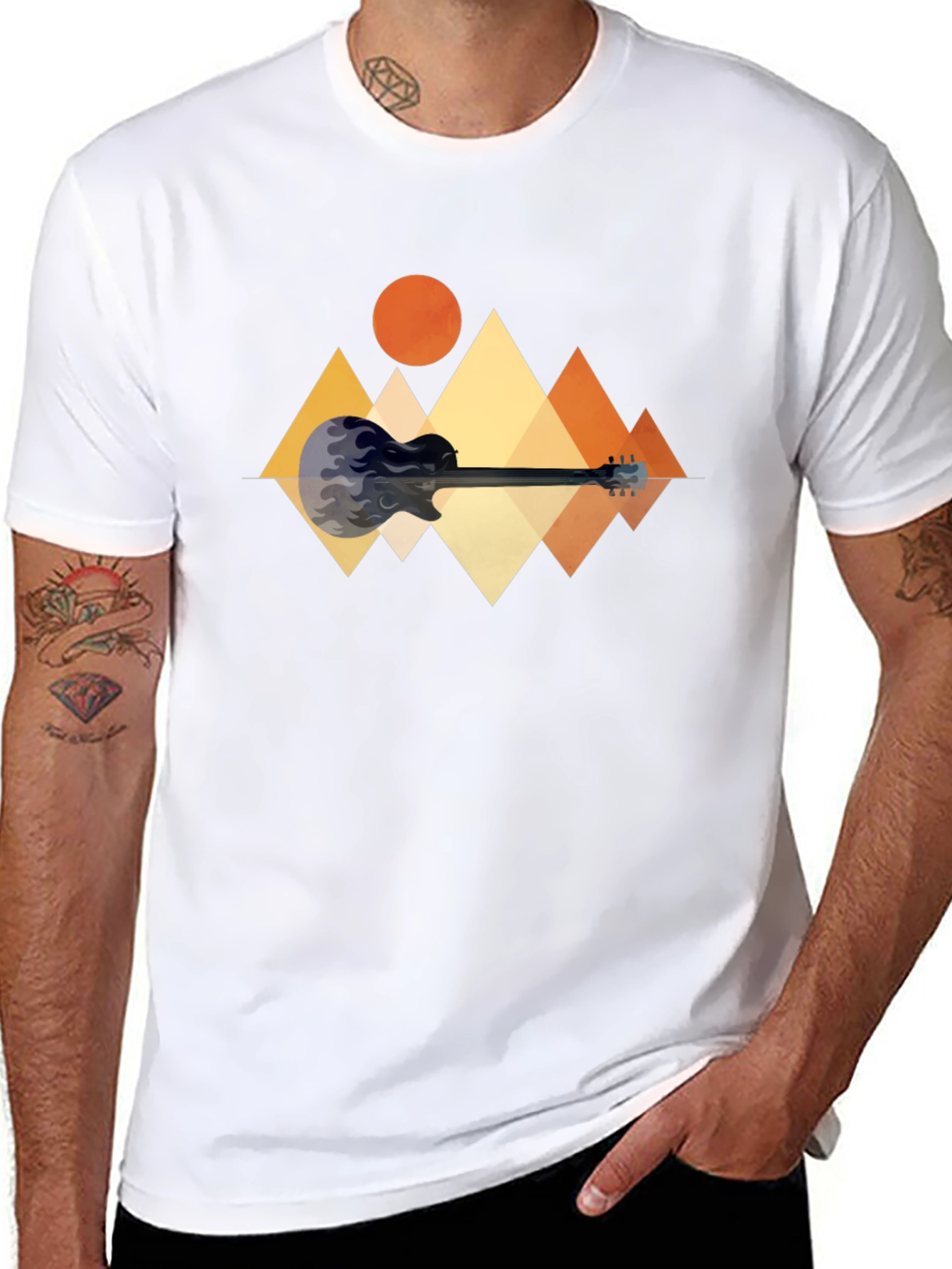 Guitar Mountain Graphic T-Shirt