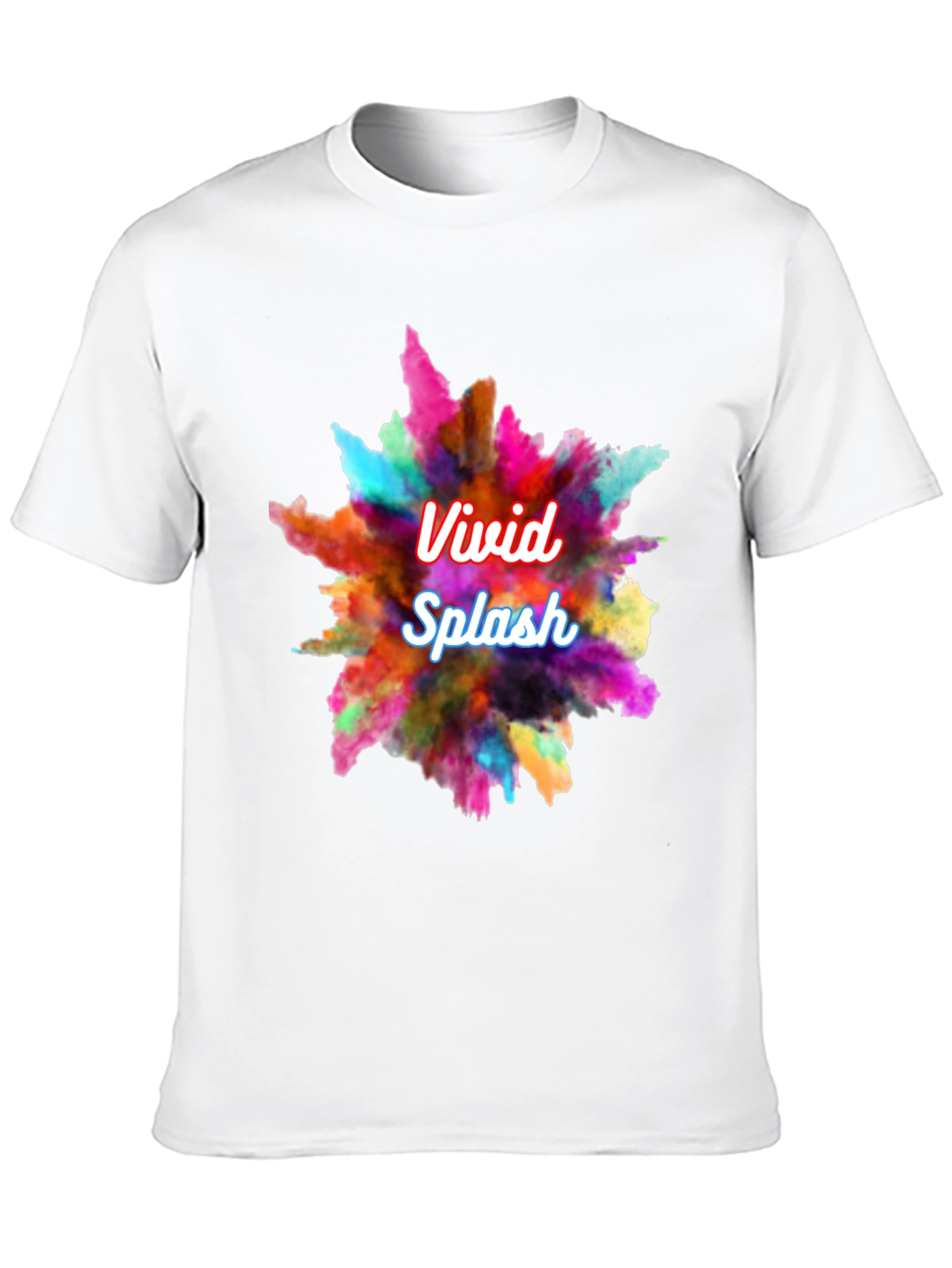 Vivid Splash Graphic T-Shirt - Black Crew Neck