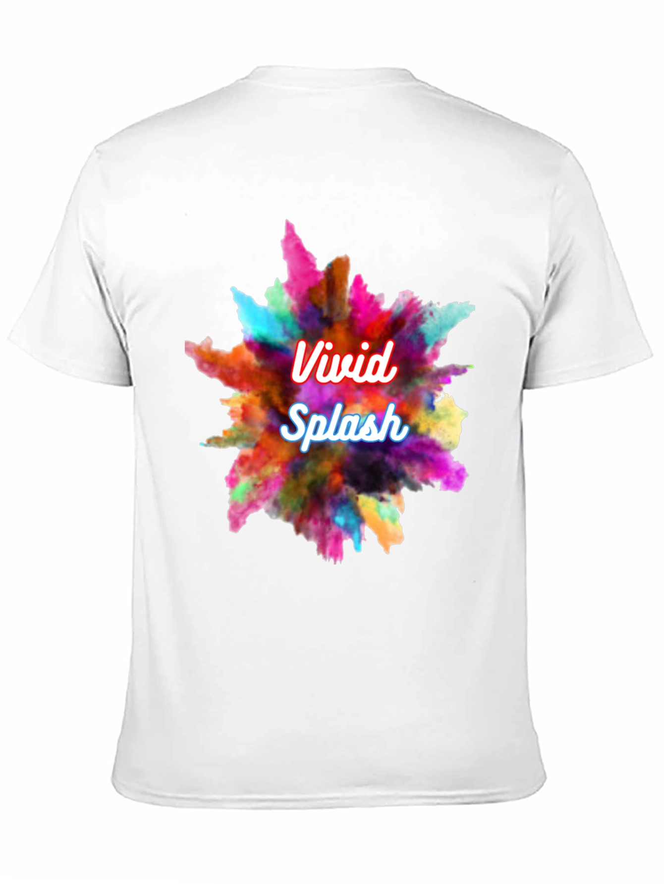 Vivid Splash Graphic T-Shirt - Black Crew Neck