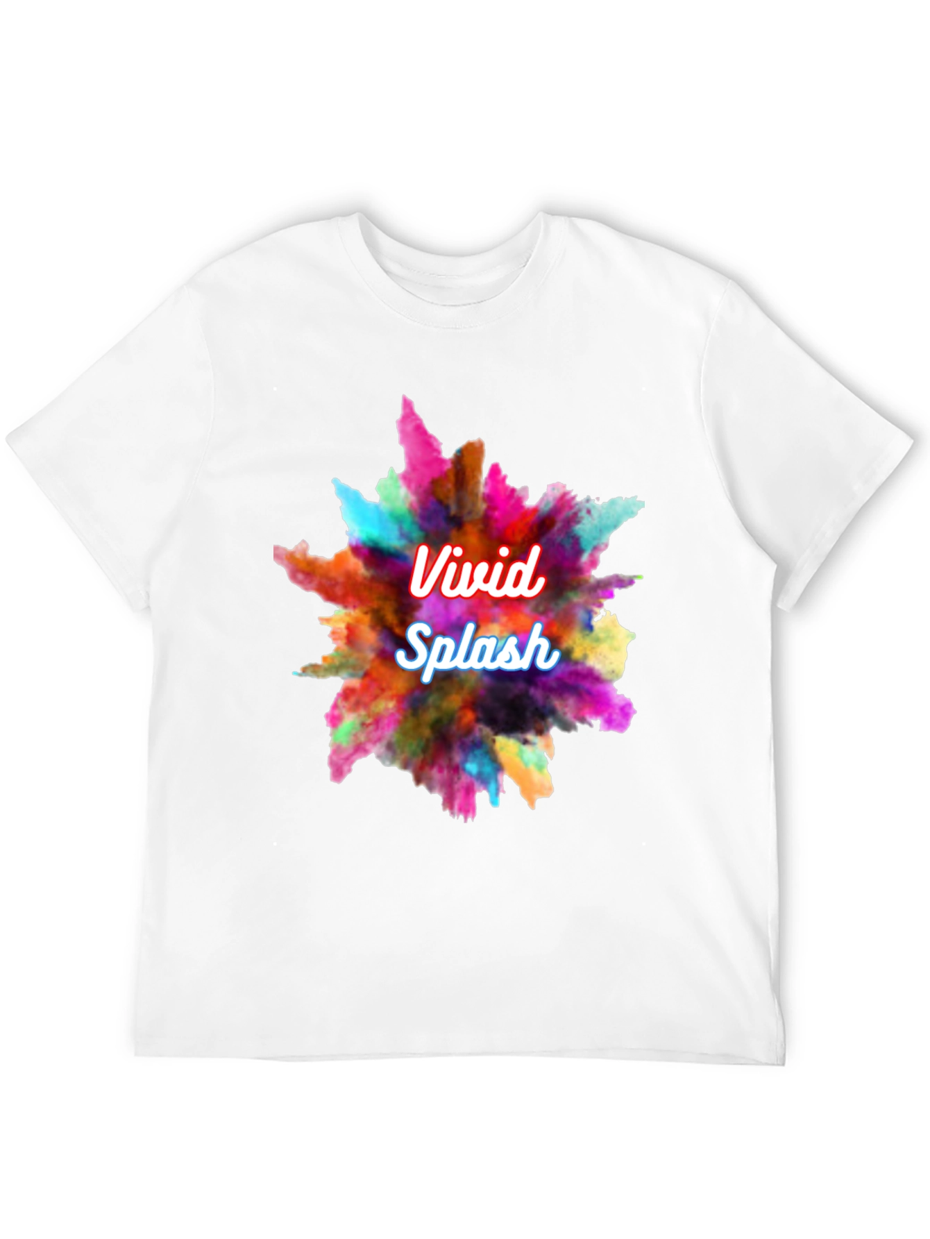 Vivid Splash Graphic T-Shirt - Black Crew Neck