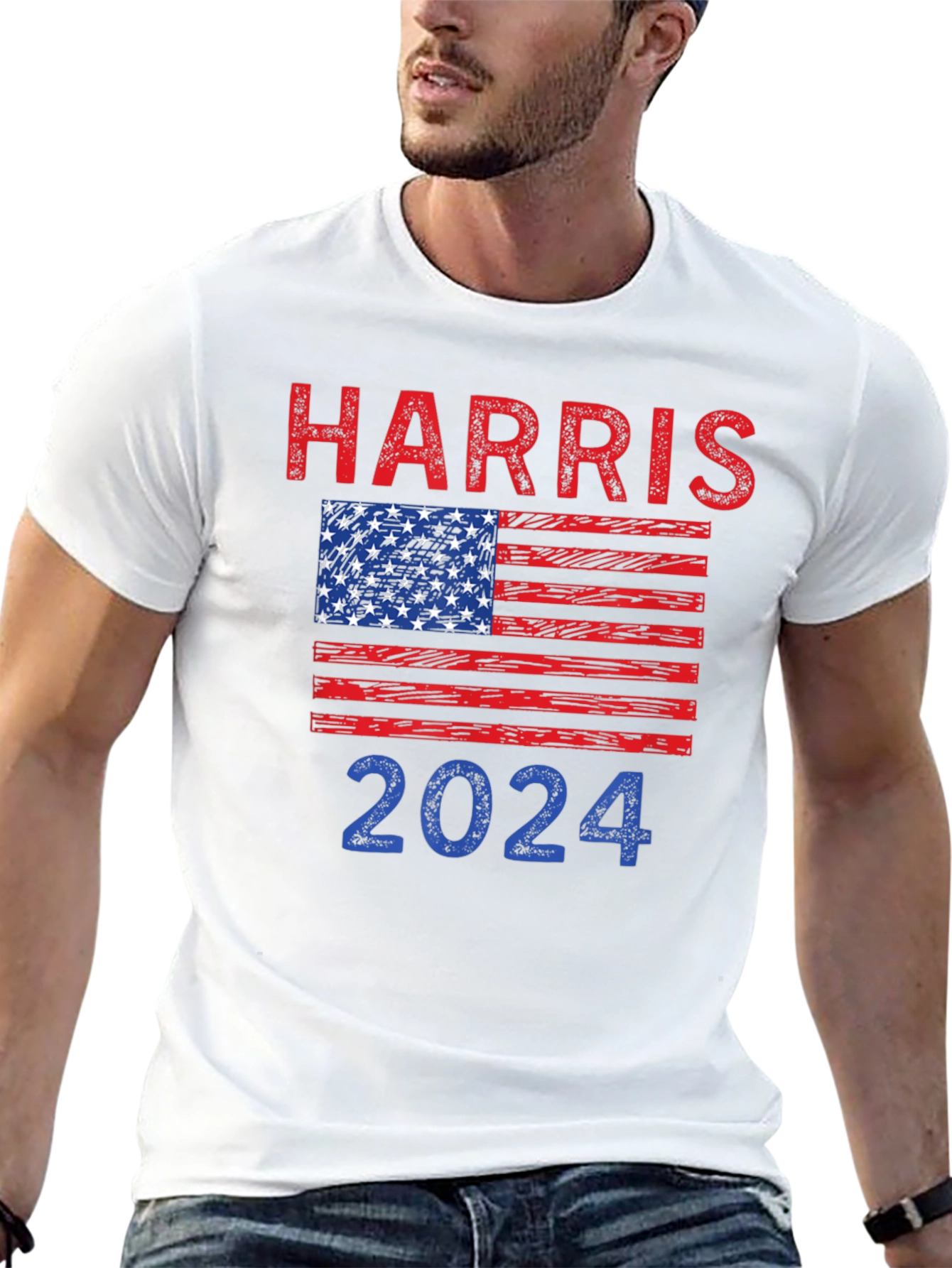 Harris 2024 USA Flag Graphic Tee