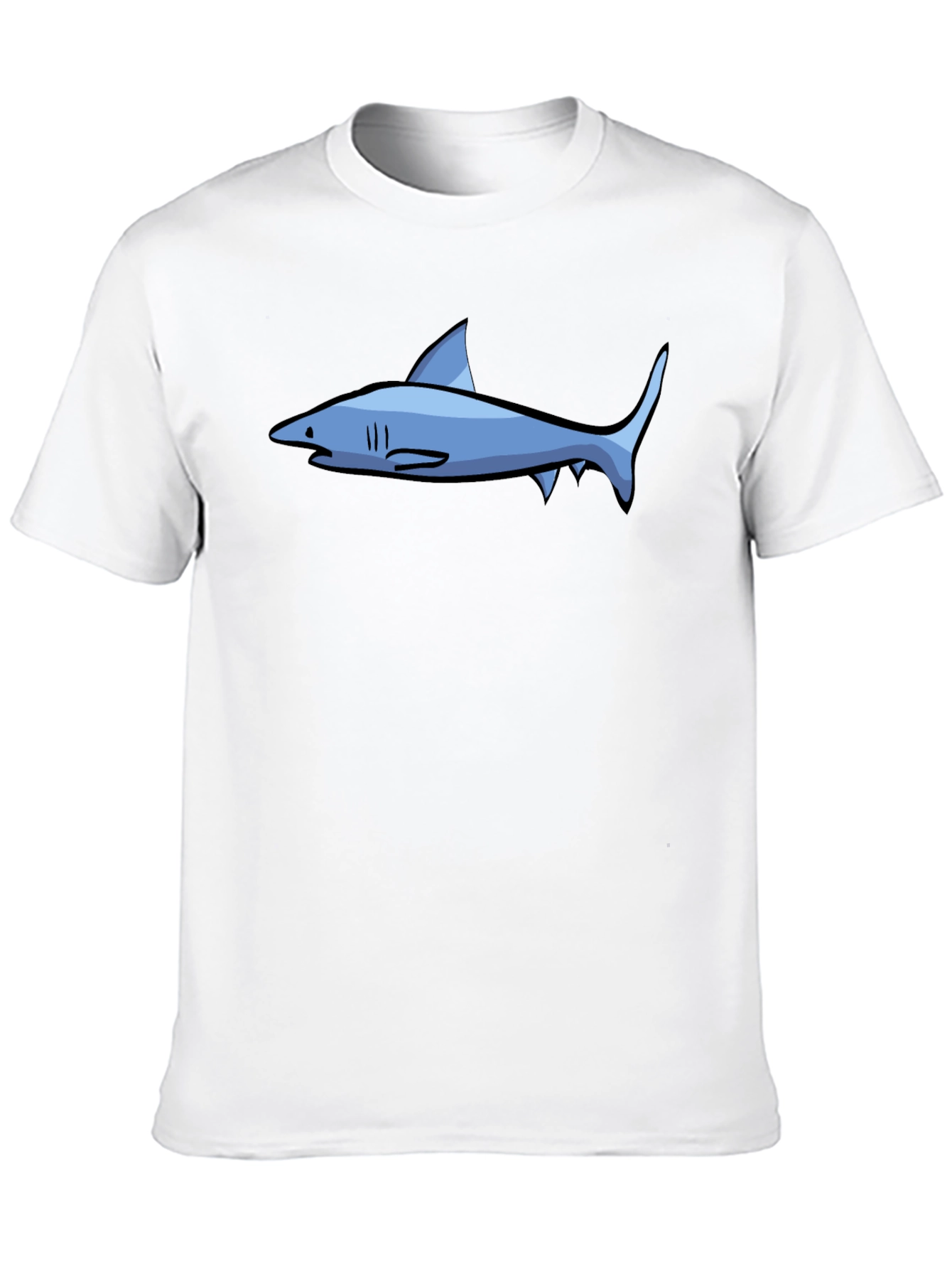Shark Graphic Tee - Casual Black T-Shirt