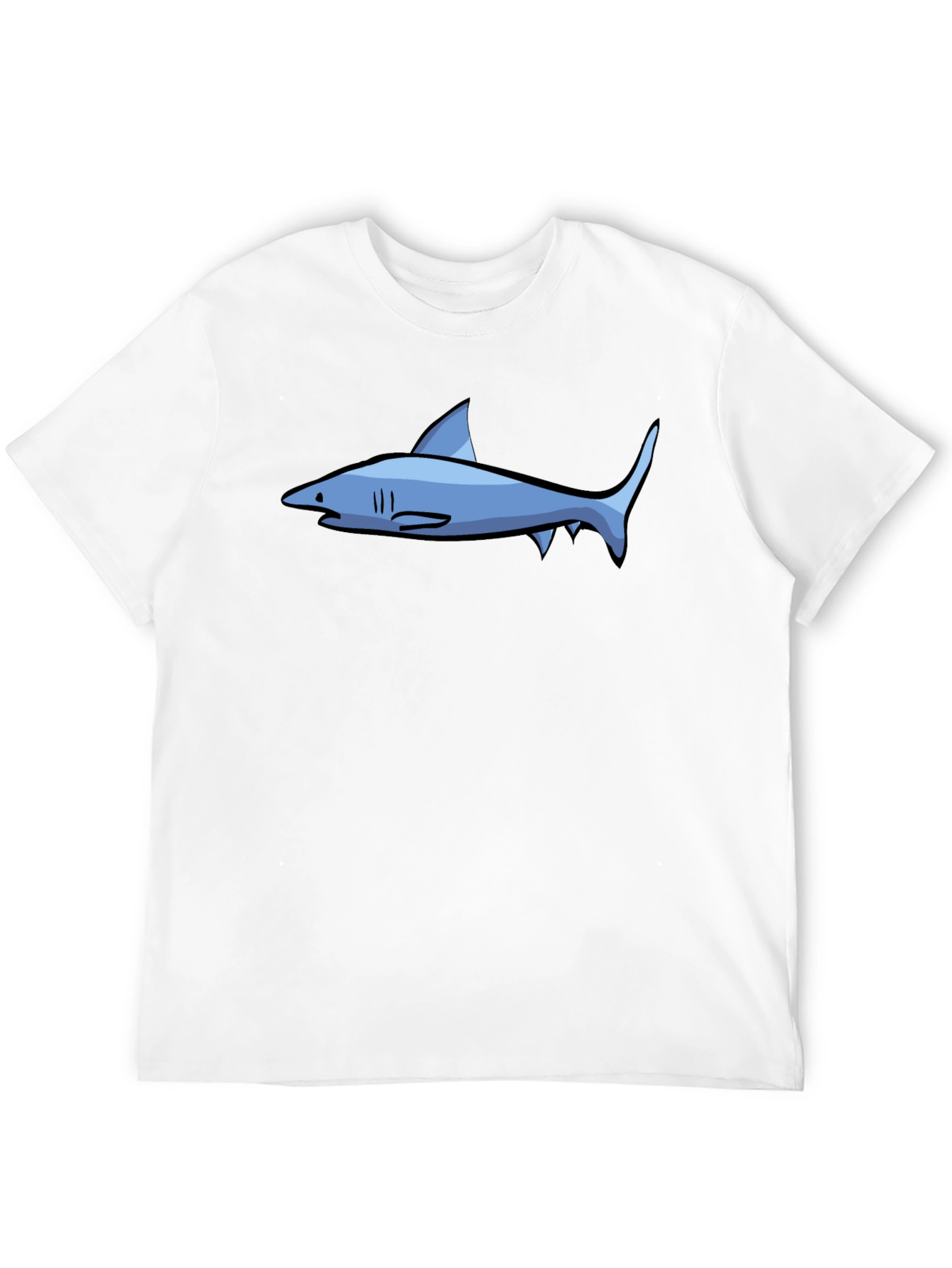 Shark Graphic Tee - Casual Black T-Shirt