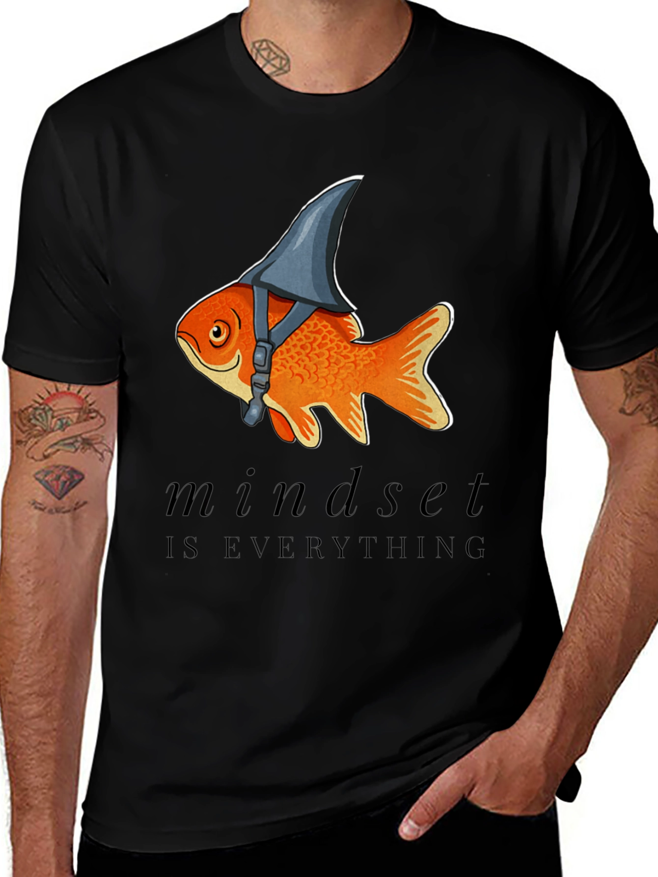 Mindset Shark Fin Goldfish Graphic Tee