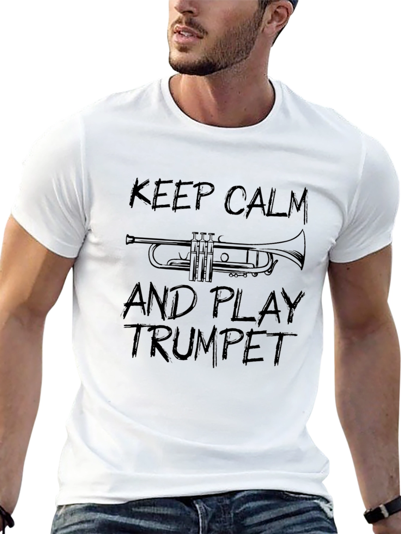 Keep Calm & Play Trumpet T-Shirt: Musicians Humor