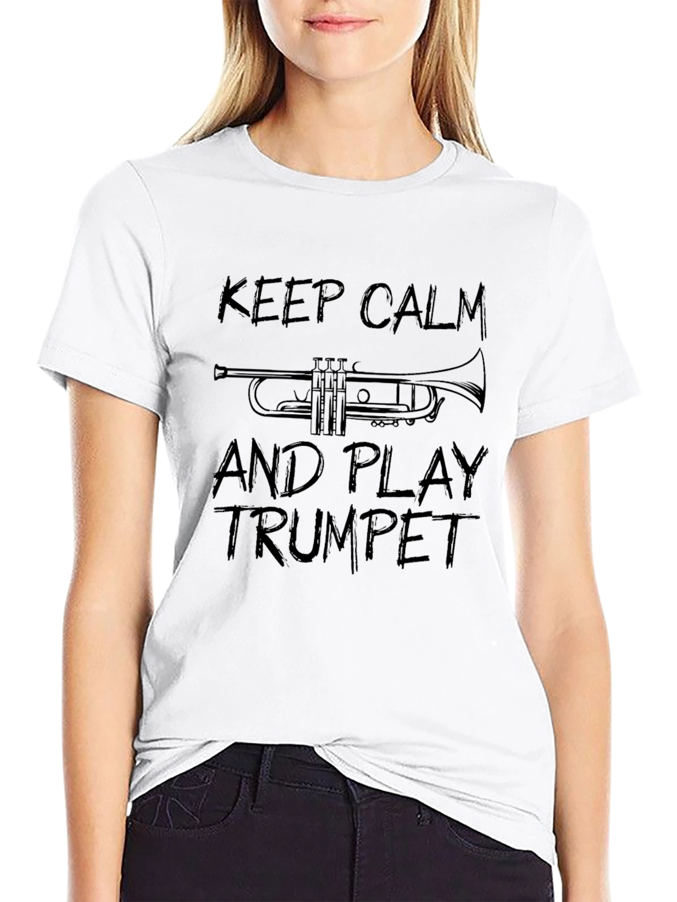 Keep Calm & Play Trumpet T-Shirt: Musicians Humor