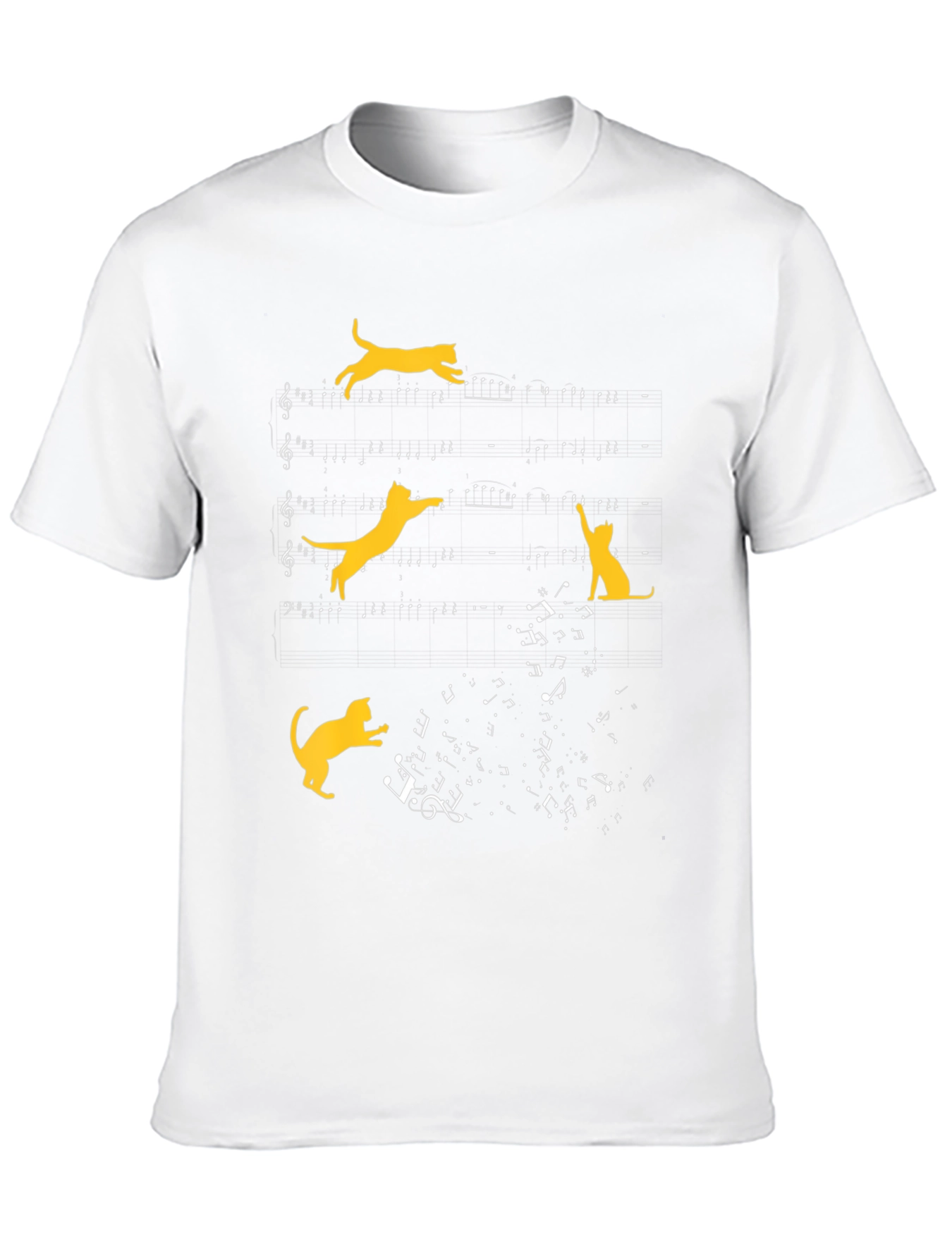 Musical Cats Graphic Tee - Black