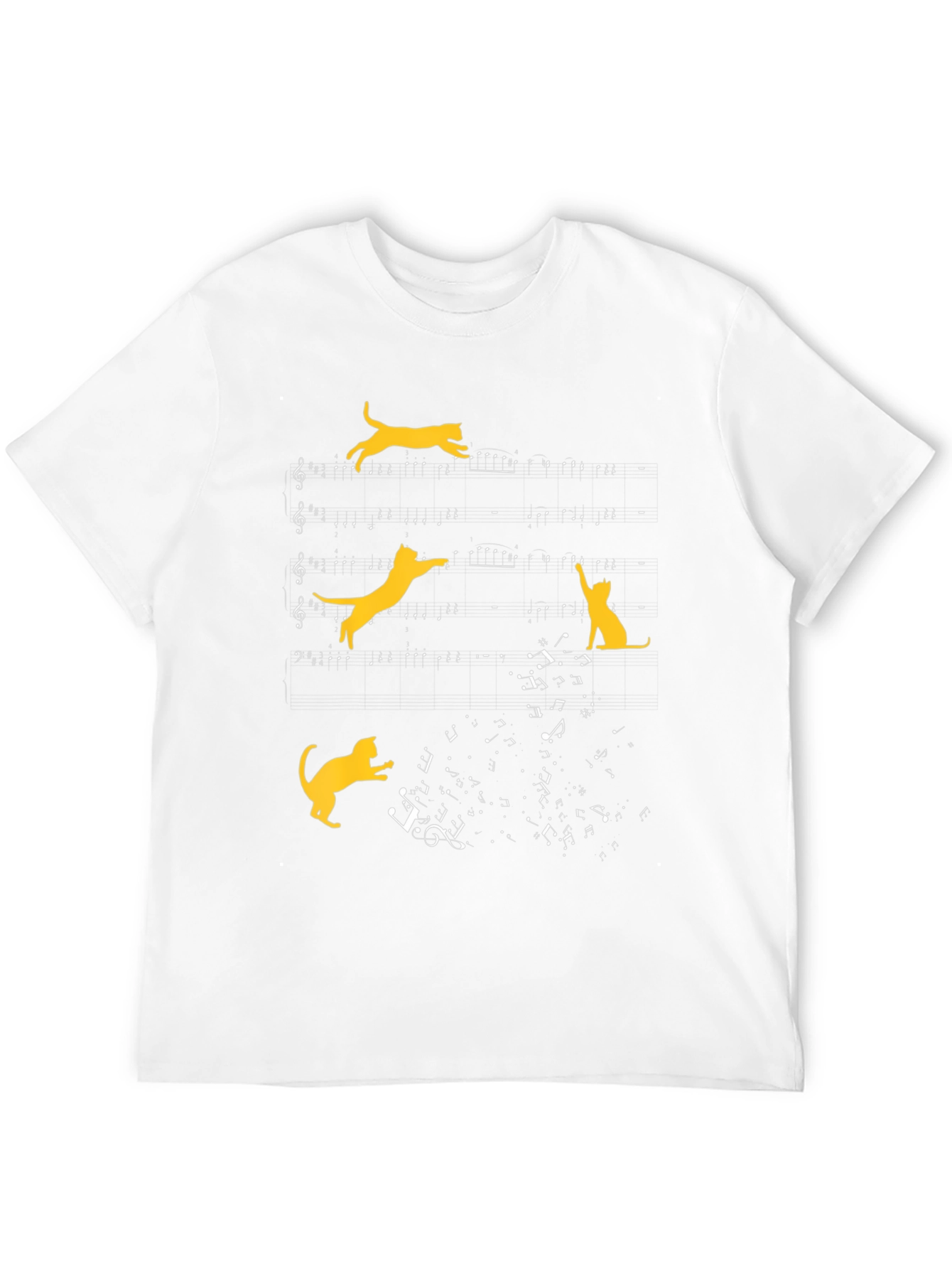 Musical Cats Graphic Tee - Black