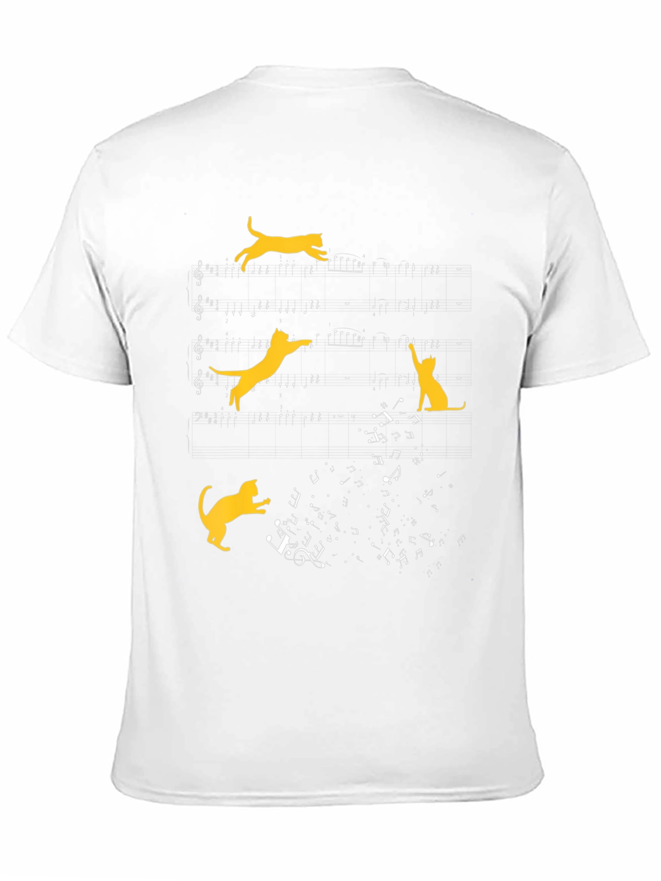 Musical Cats Graphic Tee - Black