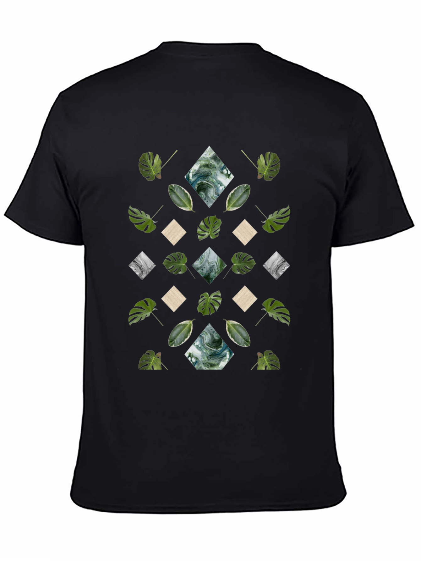 Tropical Diamond Pattern Graphic Tee
