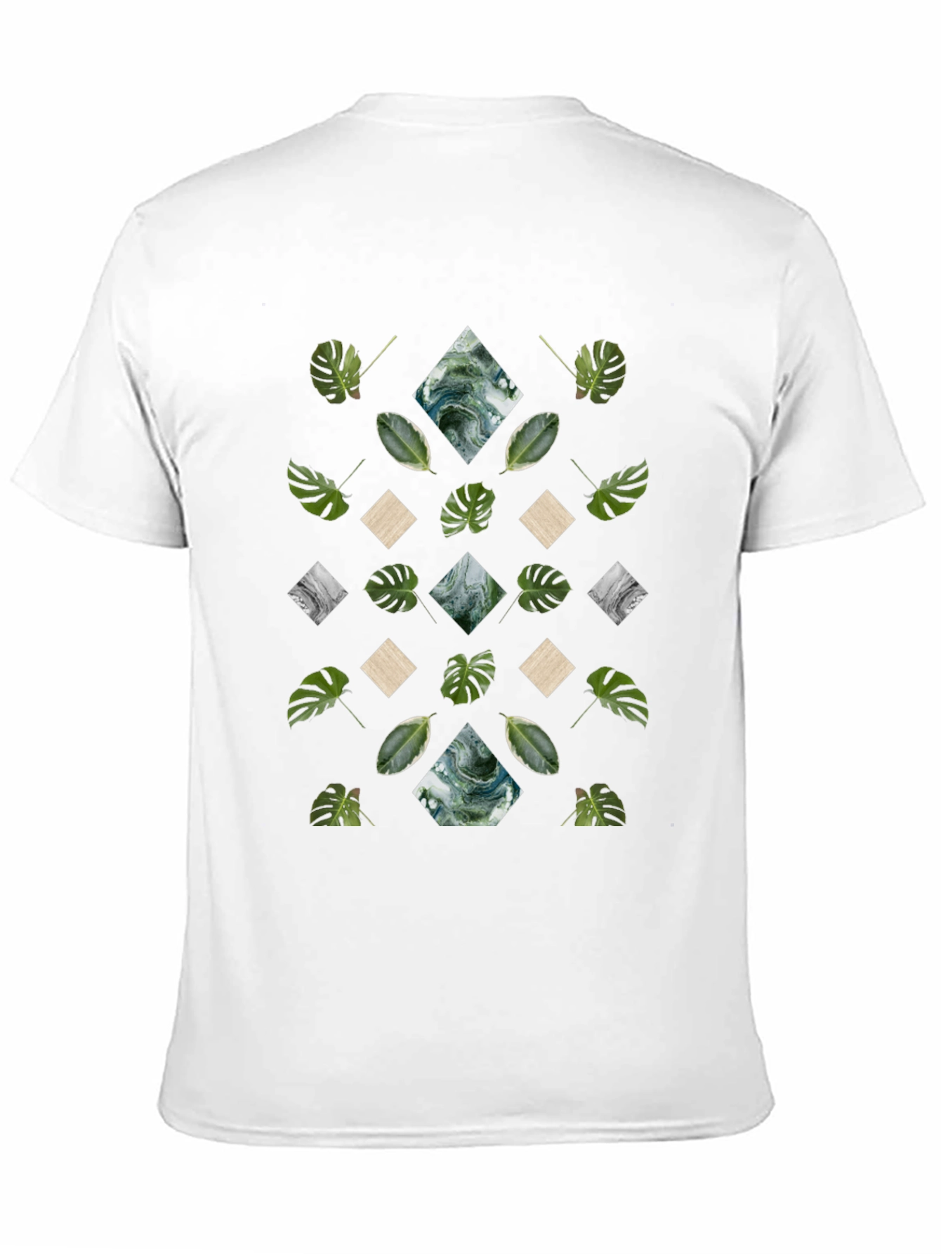 Tropical Diamond Pattern Graphic Tee
