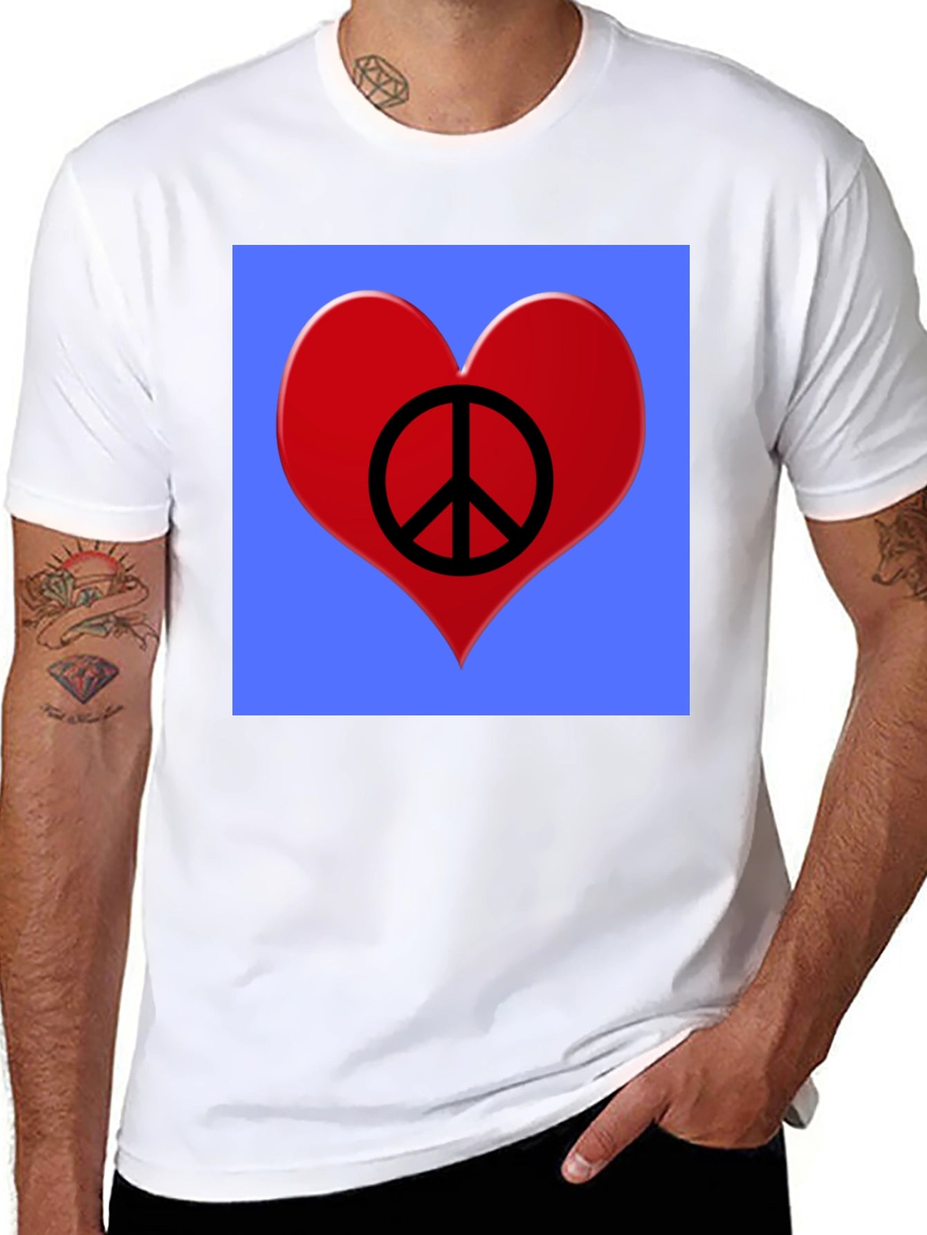 Peace Heart Graphic T-Shirt
