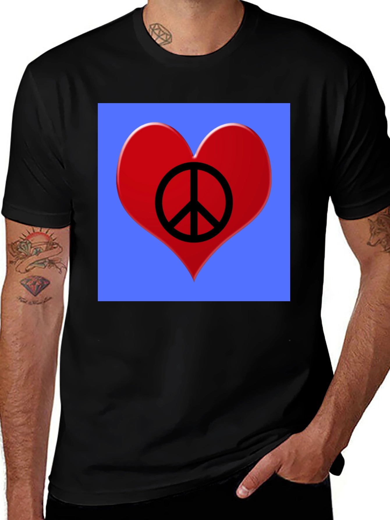 Peace Heart Graphic T-Shirt