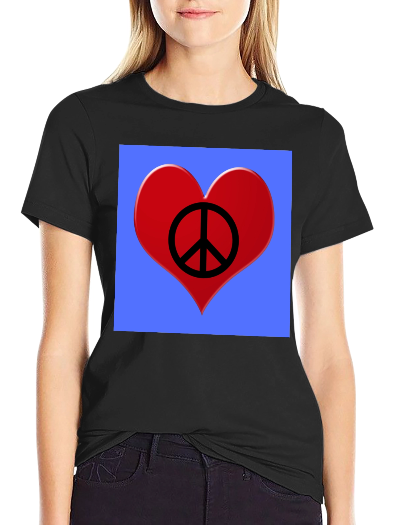 Peace Heart Graphic T-Shirt