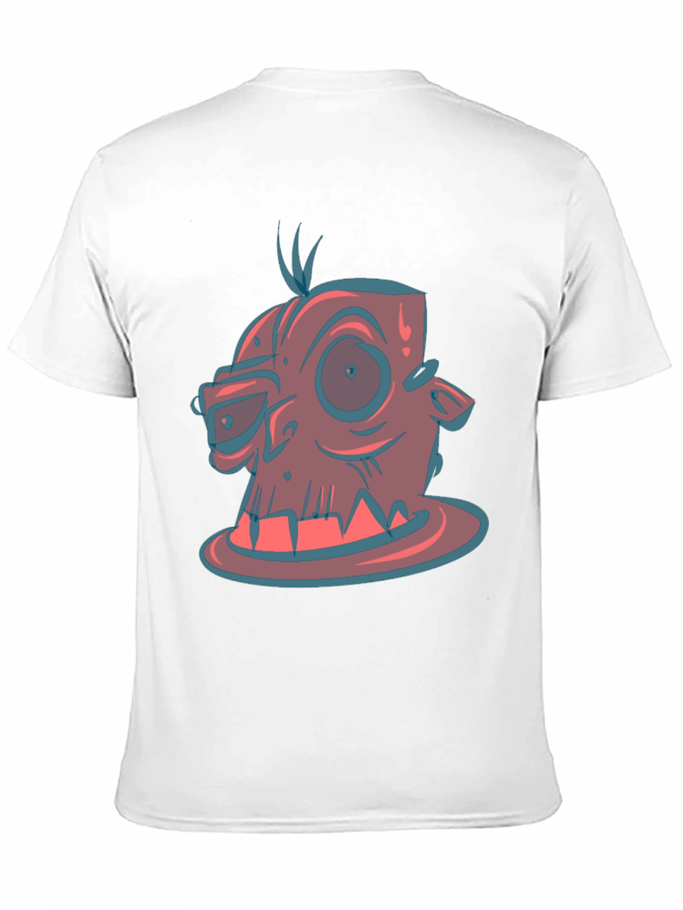 Cartoon Monster Graphic Tee - Black