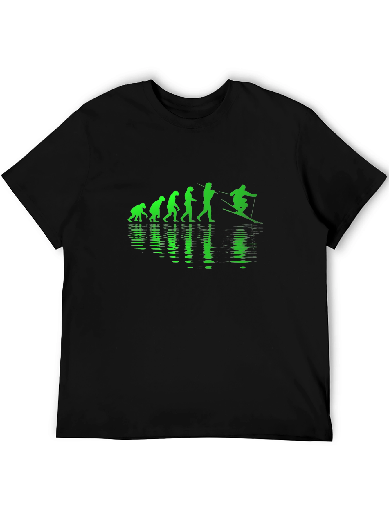 Evolution of Skiing Graphic T-Shirt