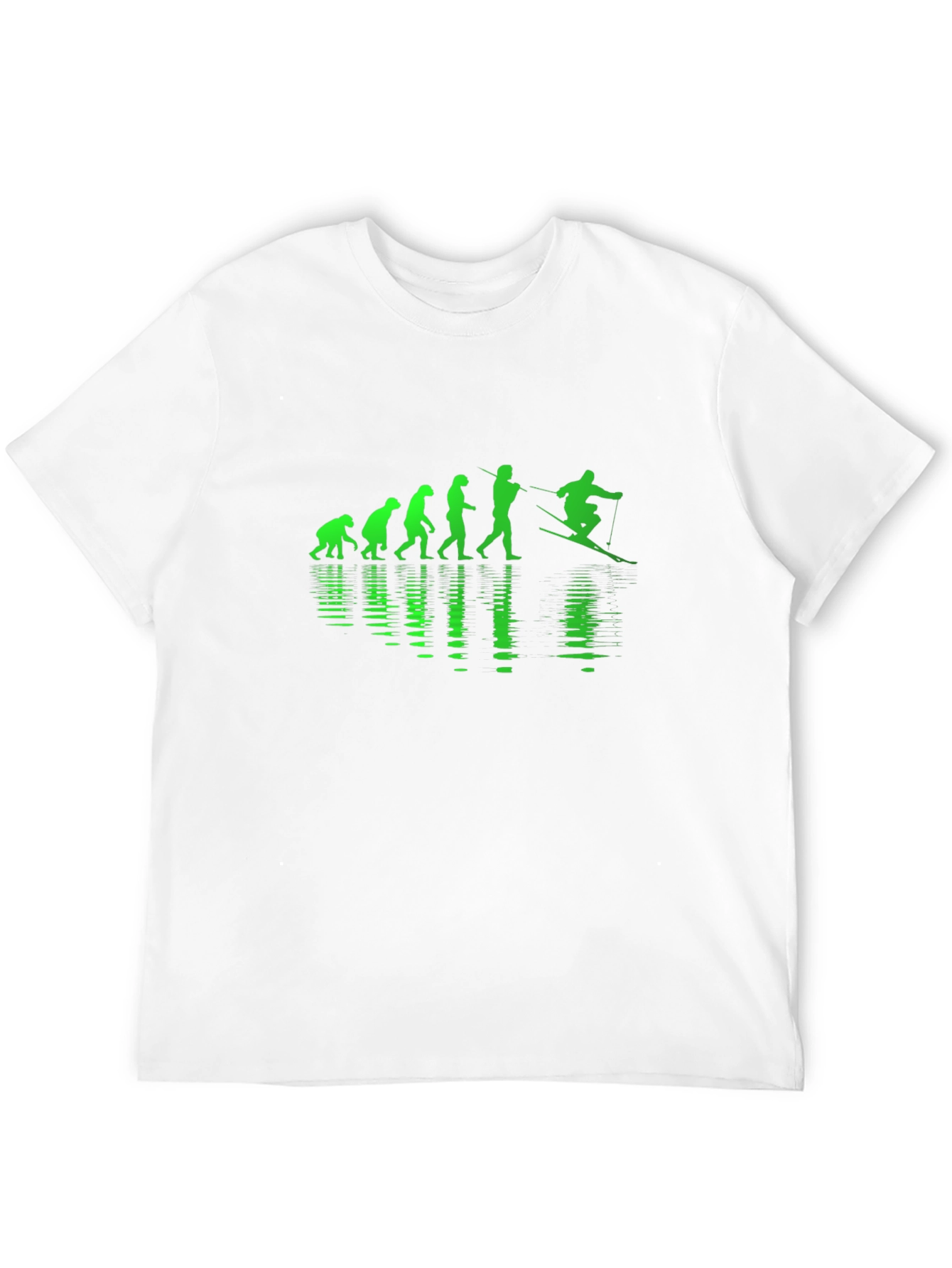 Evolution of Skiing Graphic T-Shirt