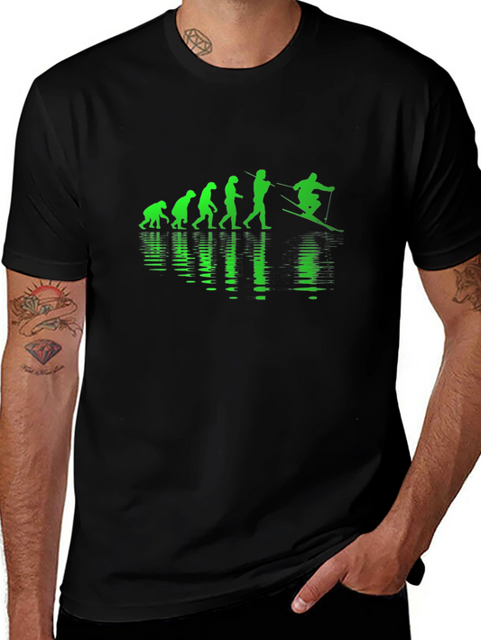 Evolution of Skiing Graphic T-Shirt