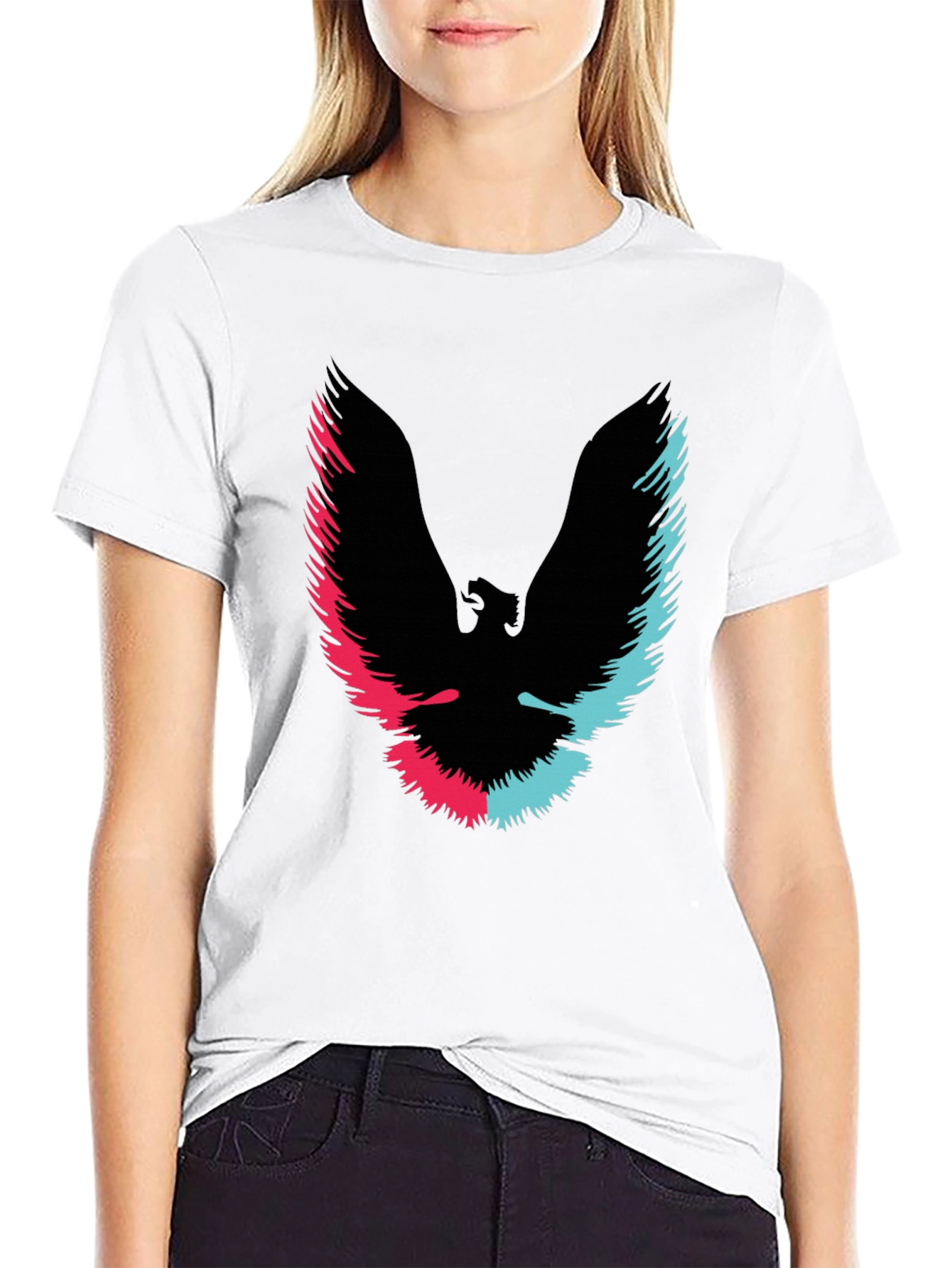 Retro Phoenix Graphic T-Shirt - Black