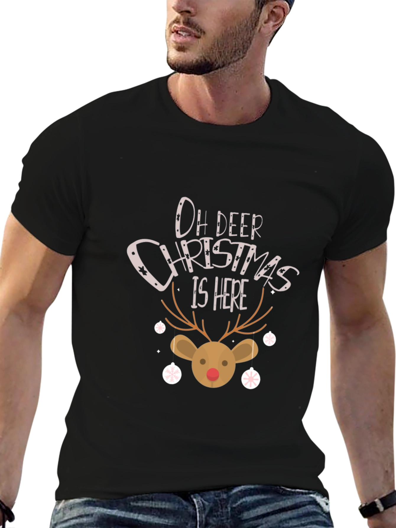 Oh Deer Christmas is Here Graphic Tee