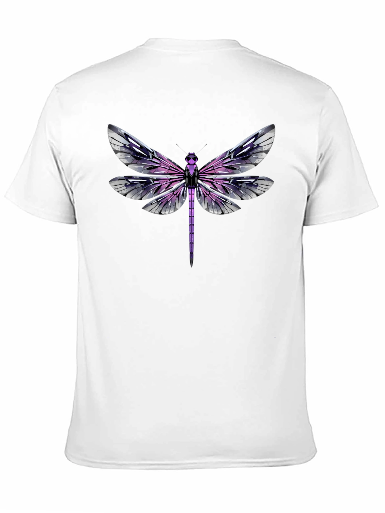 Dragonfly Graphic Print Mens Black T-Shirt