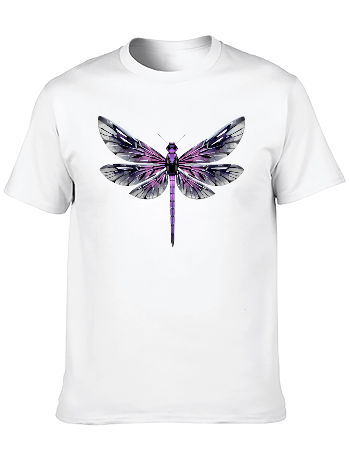 Dragonfly Graphic Print Mens Black T-Shirt