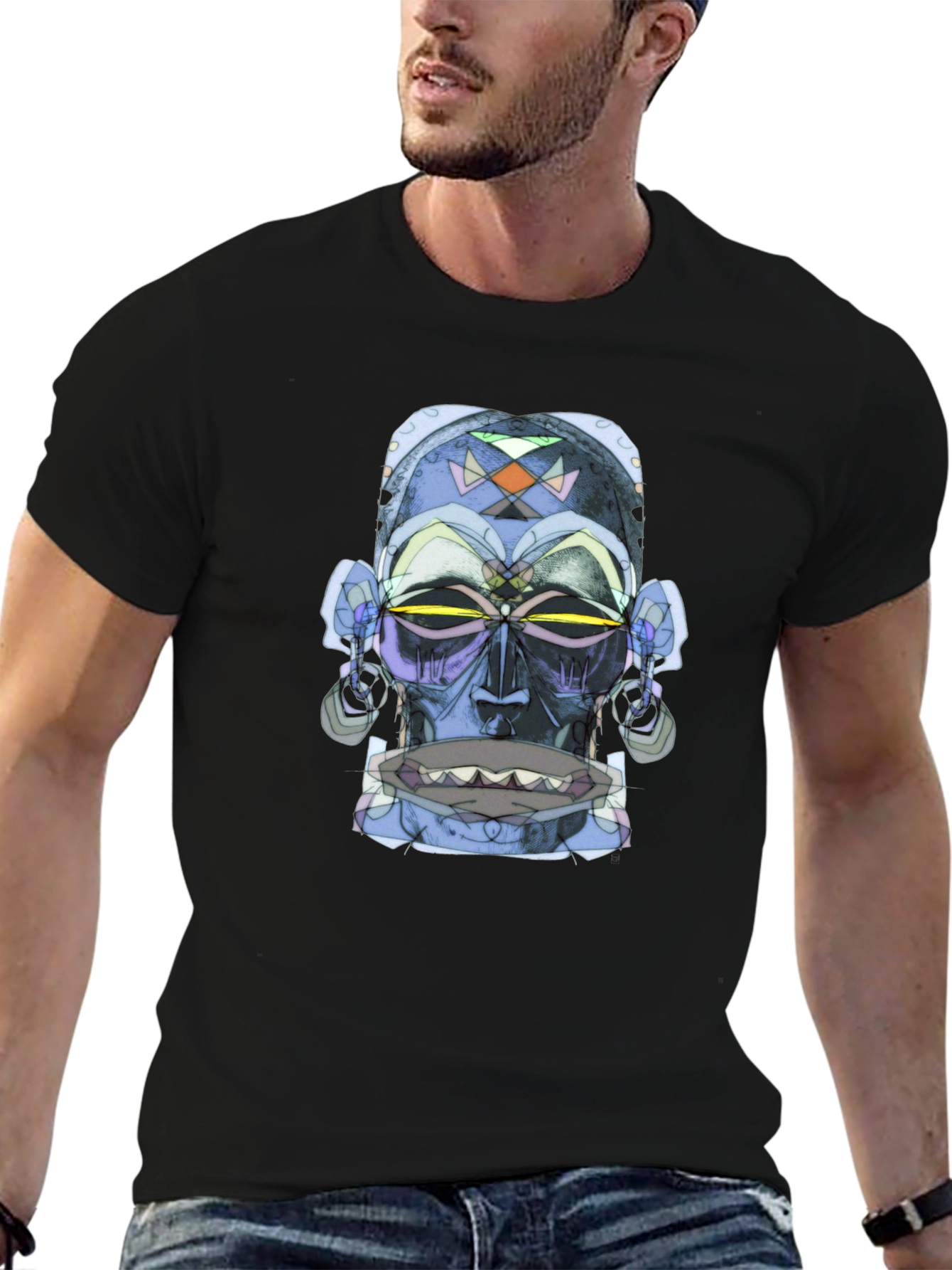 Tribal Mask Graphic Tee
