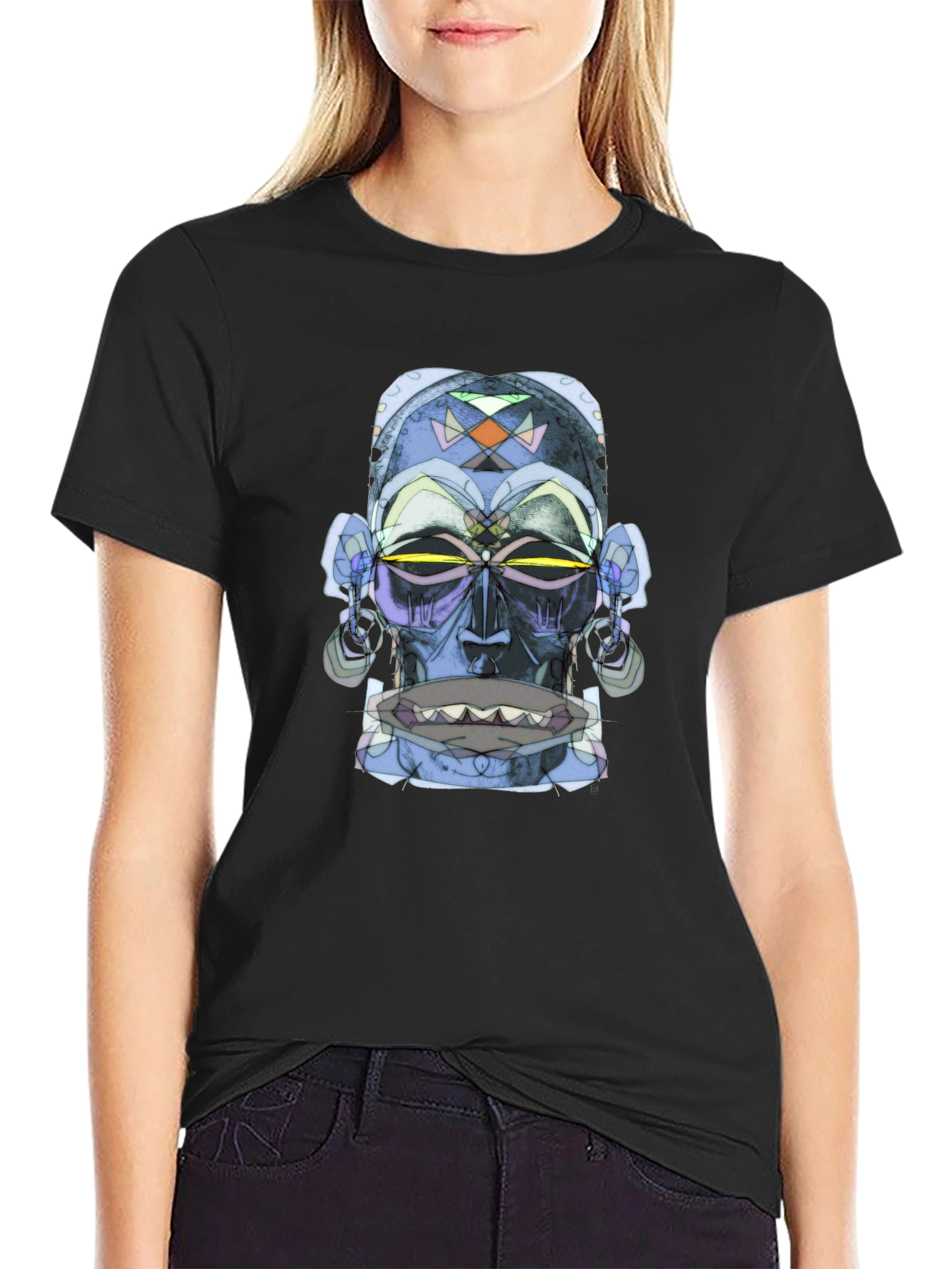 Tribal Mask Graphic Tee