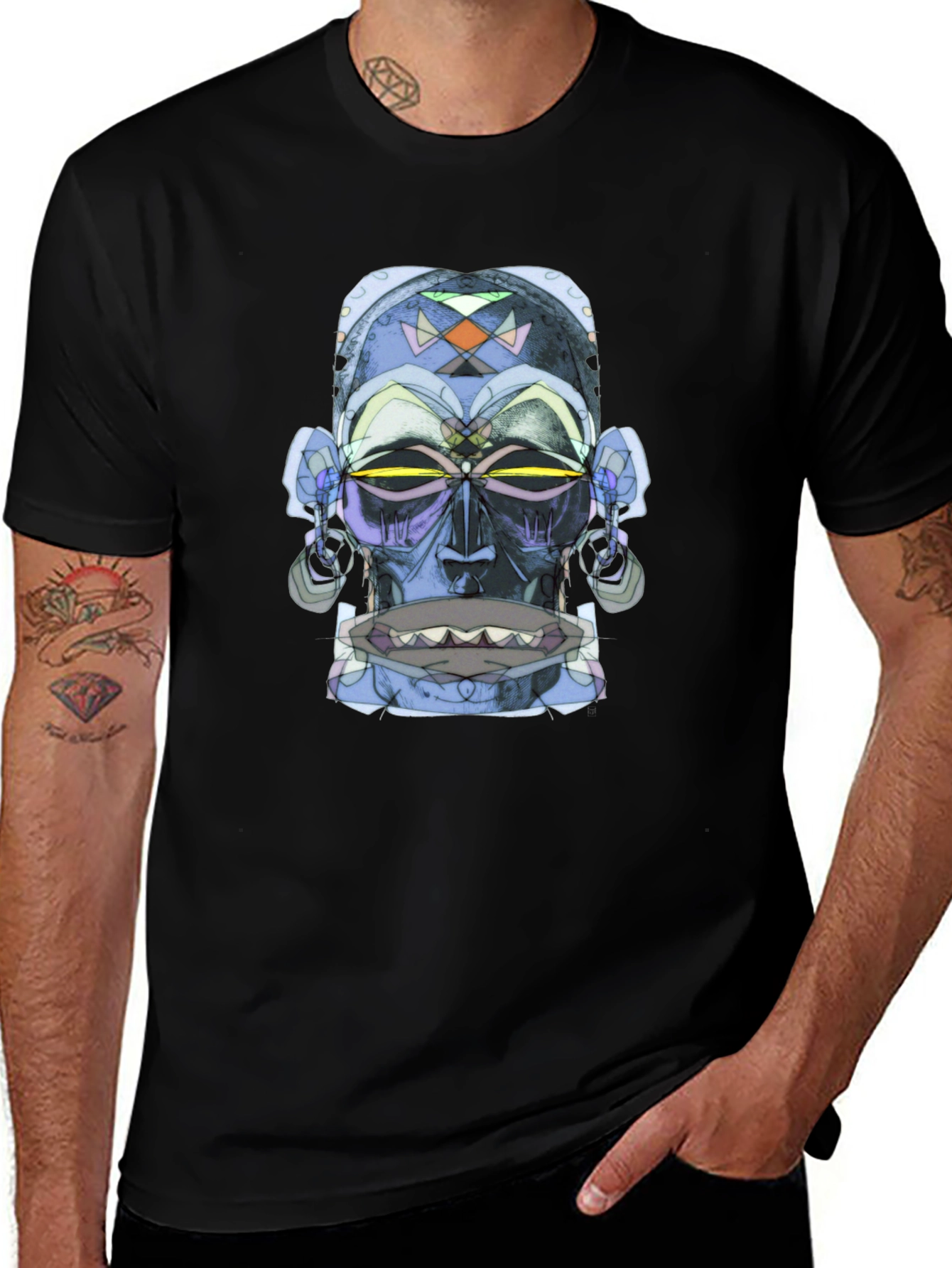 Tribal Mask Graphic Tee