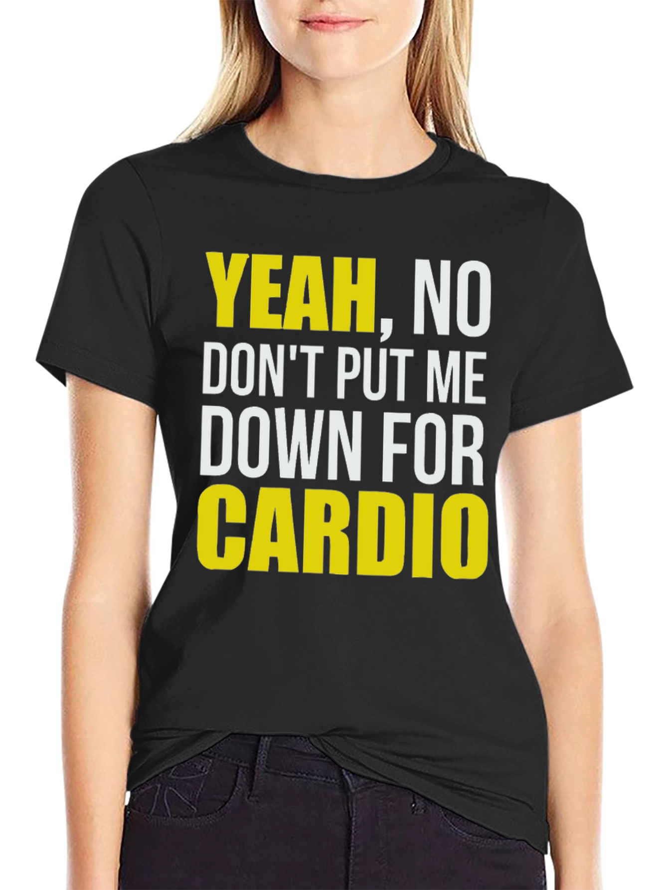 Funny Gym T-Shirt - Yeah No Cardio