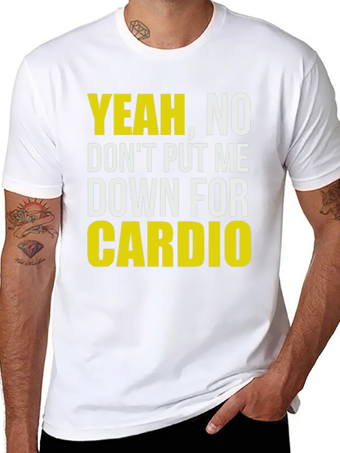 Funny Gym T-Shirt - Yeah No Cardio