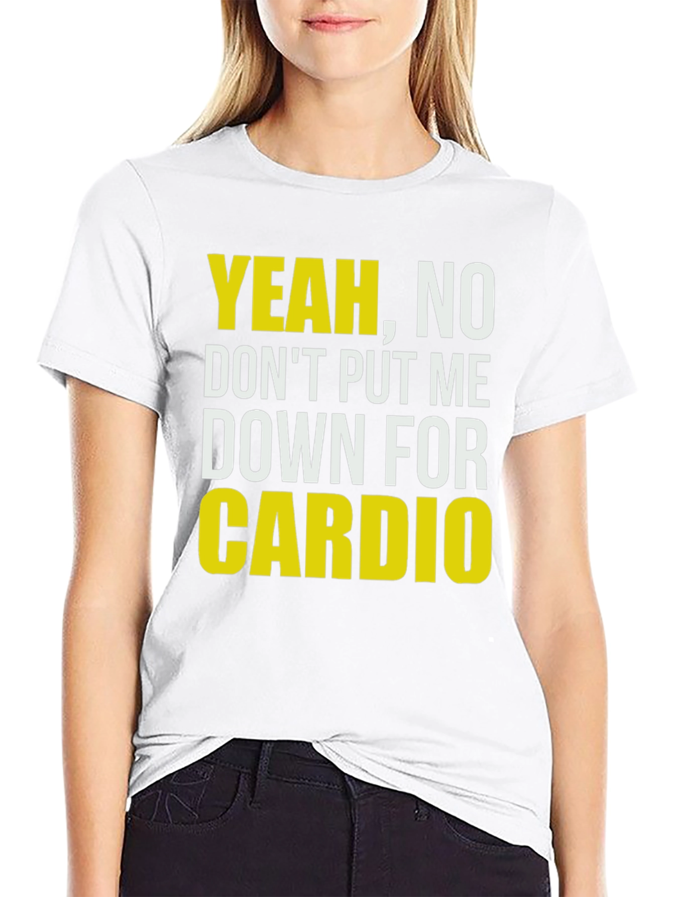 Funny Gym T-Shirt - Yeah No Cardio
