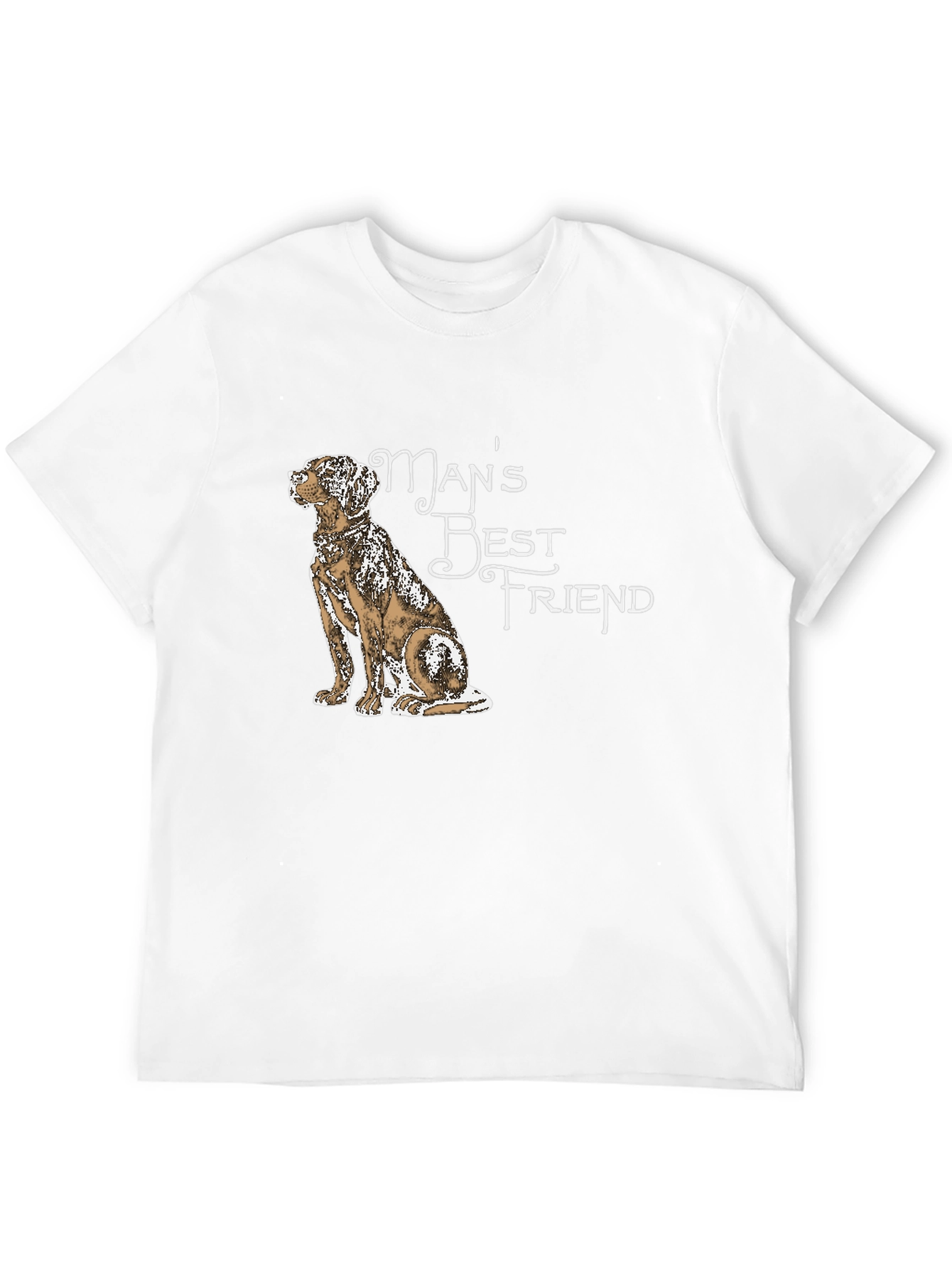 Mans Best Friend Dog Graphic Tee - Black