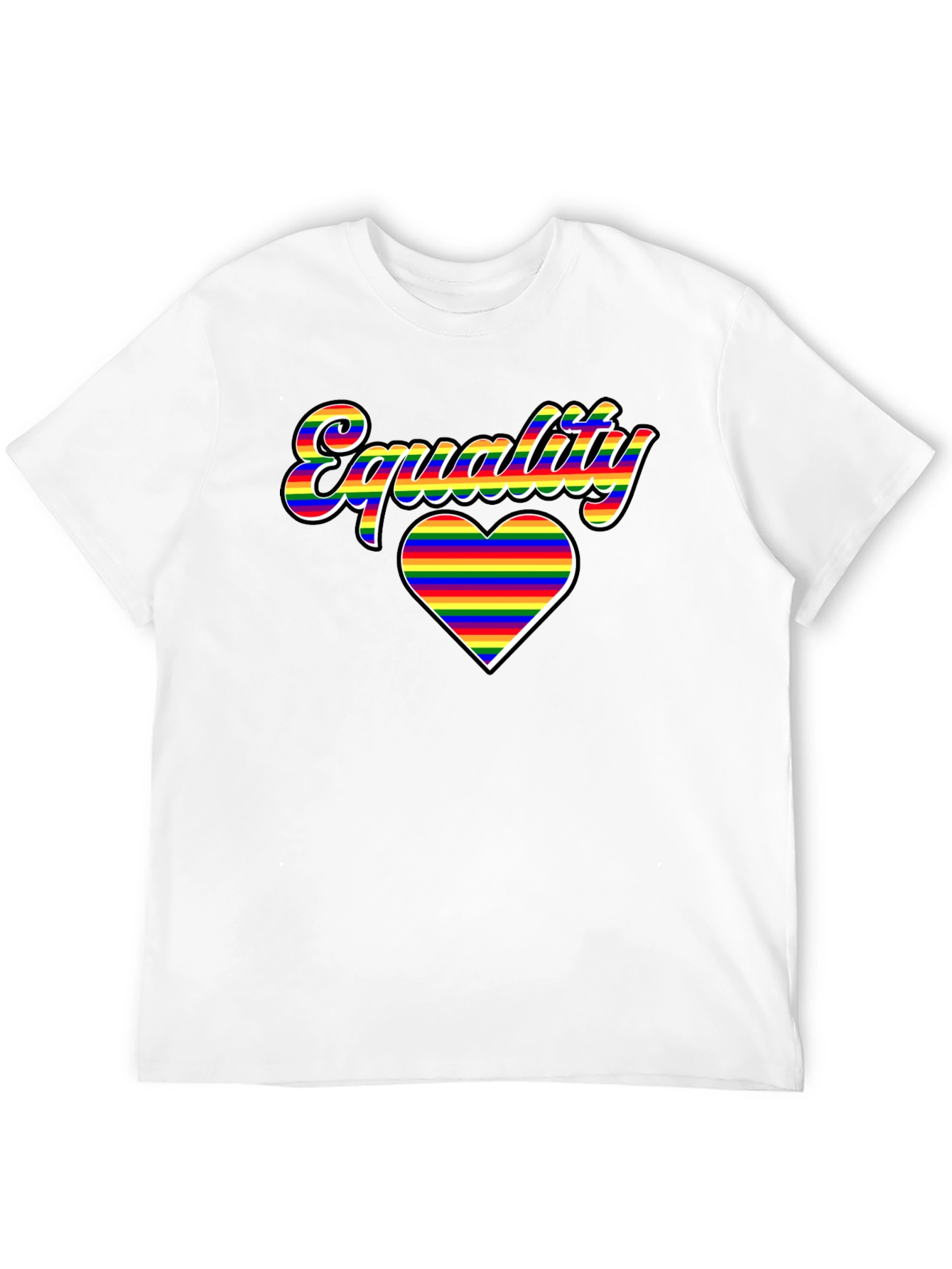 Equality LGBTQ Pride Rainbow Heart T-Shirt