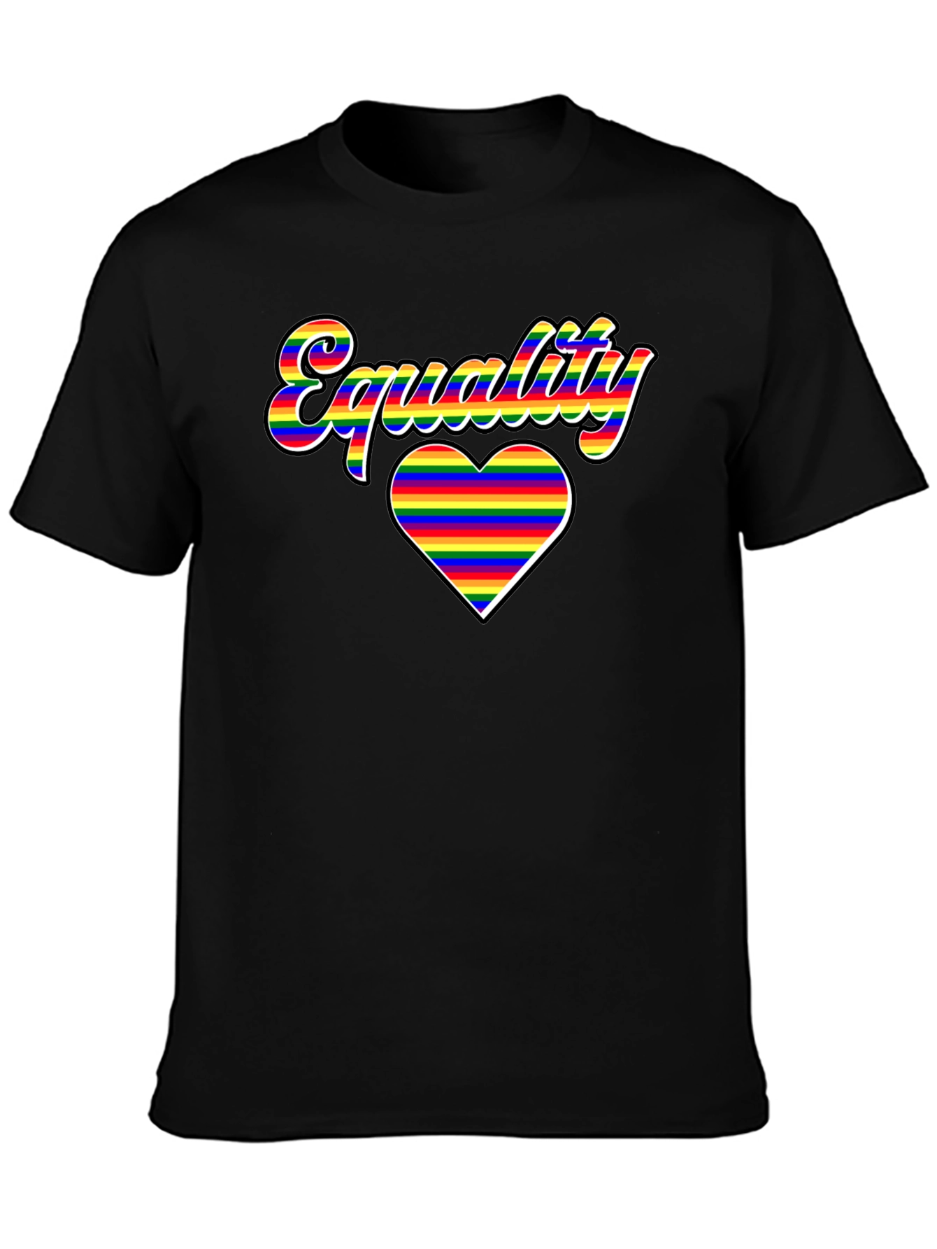 Equality LGBTQ Pride Rainbow Heart T-Shirt